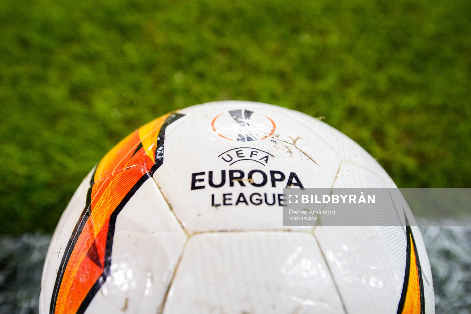 General view of official match ball prior to the Europa