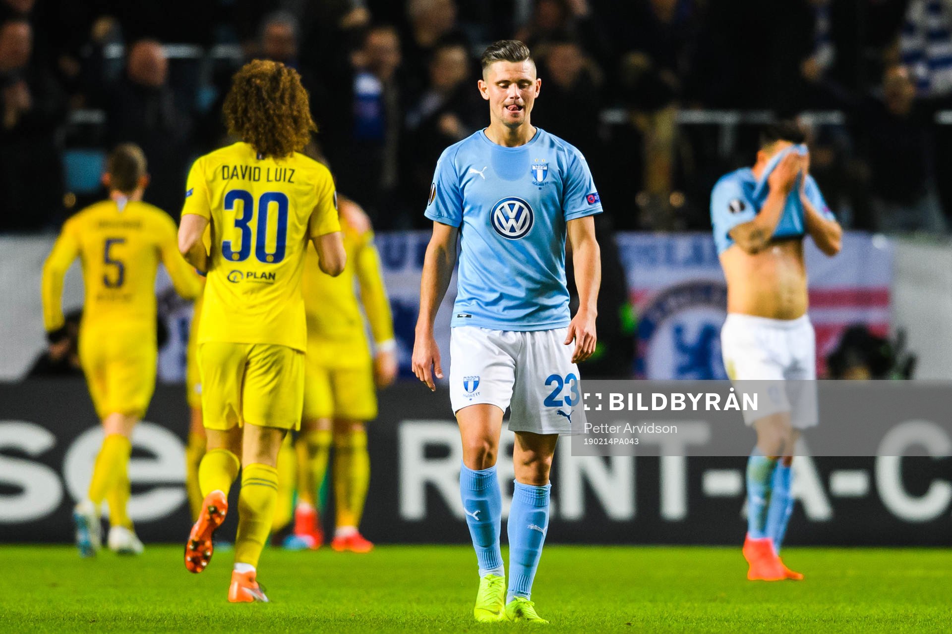 Marcus Antonsson of Malmö FF looks dejected