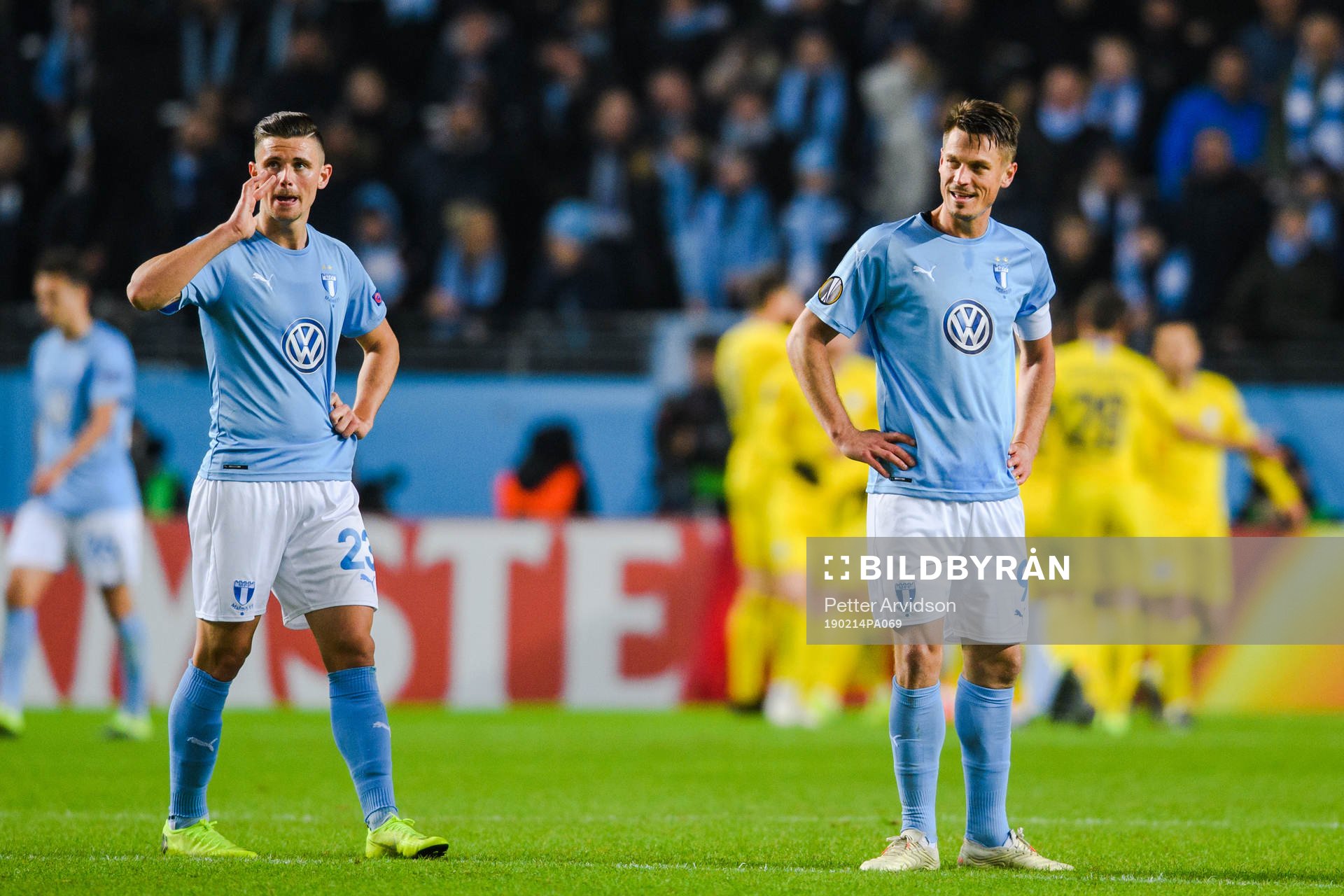 Marcus Antonsson and Markus Rosenberg of Malmö FF looks
