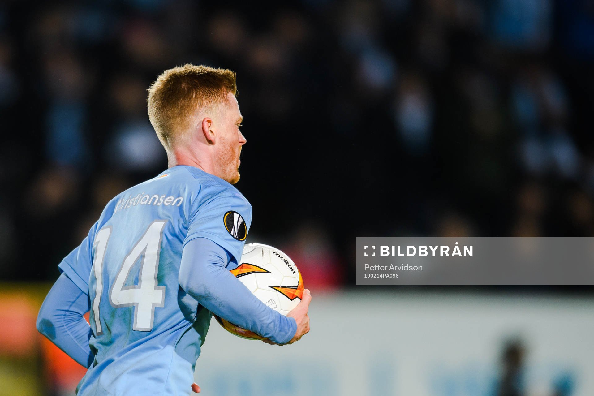 Anders Christiansen of Malmö FF celebrates after scoring 1-2 during the Europa league match between Malmö FF and Chelsea on February 14, 2019 in Malmö.