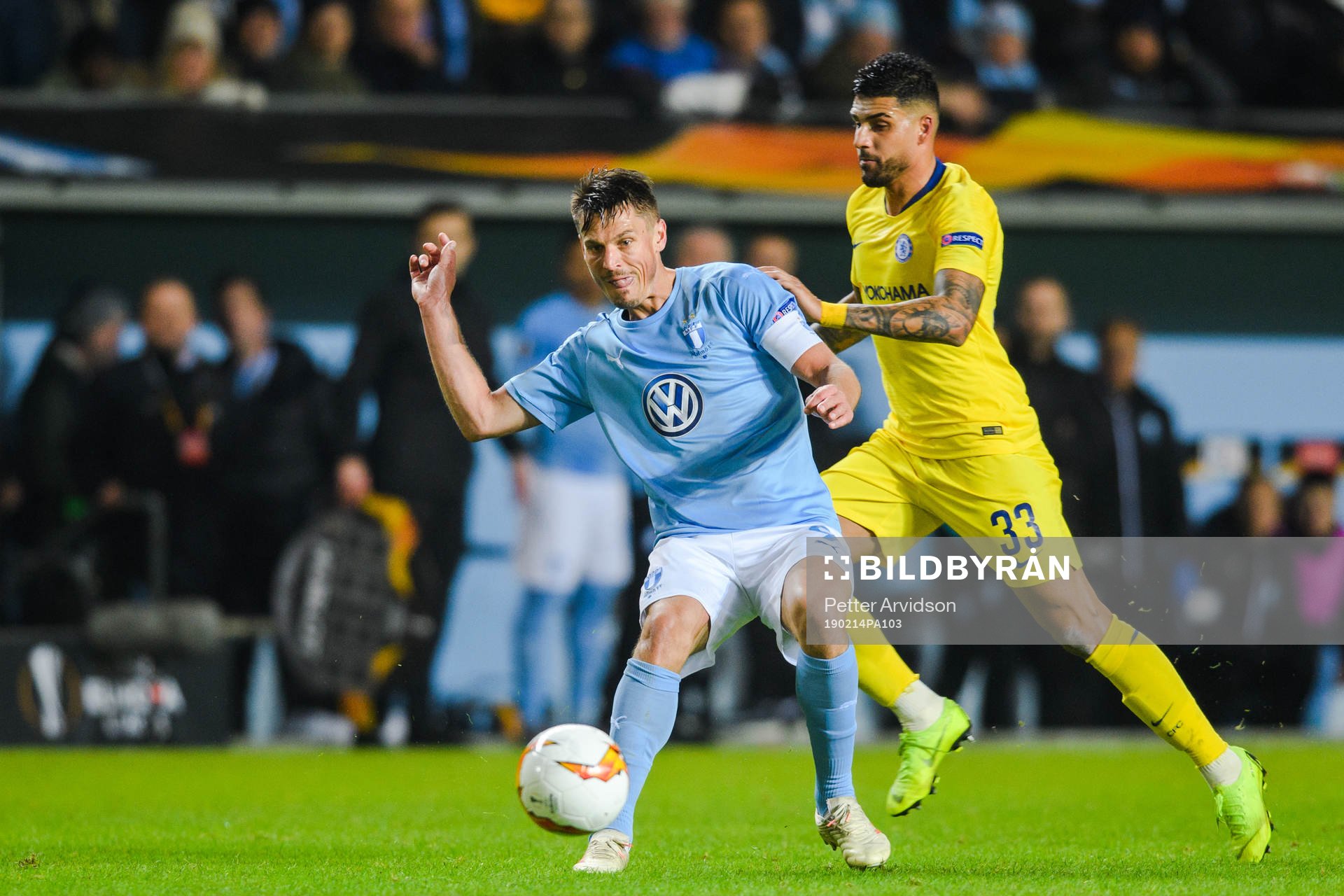 Markus Rosenberg of Malmö FF and Emerson Palmieri of