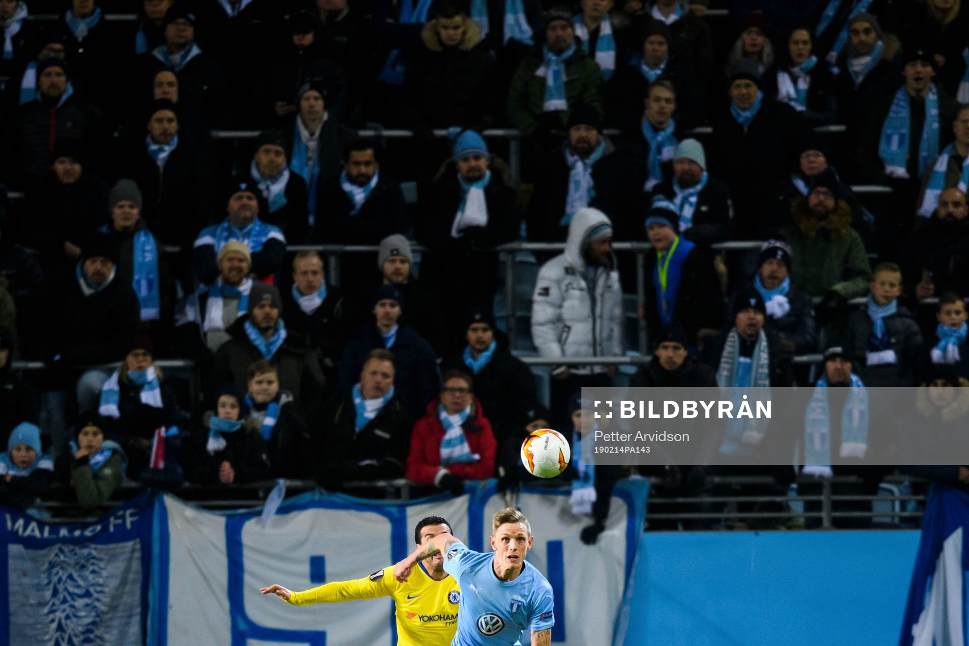 Sören Rieks of Malmö FF and Pedro Rodríguez of Chelsea