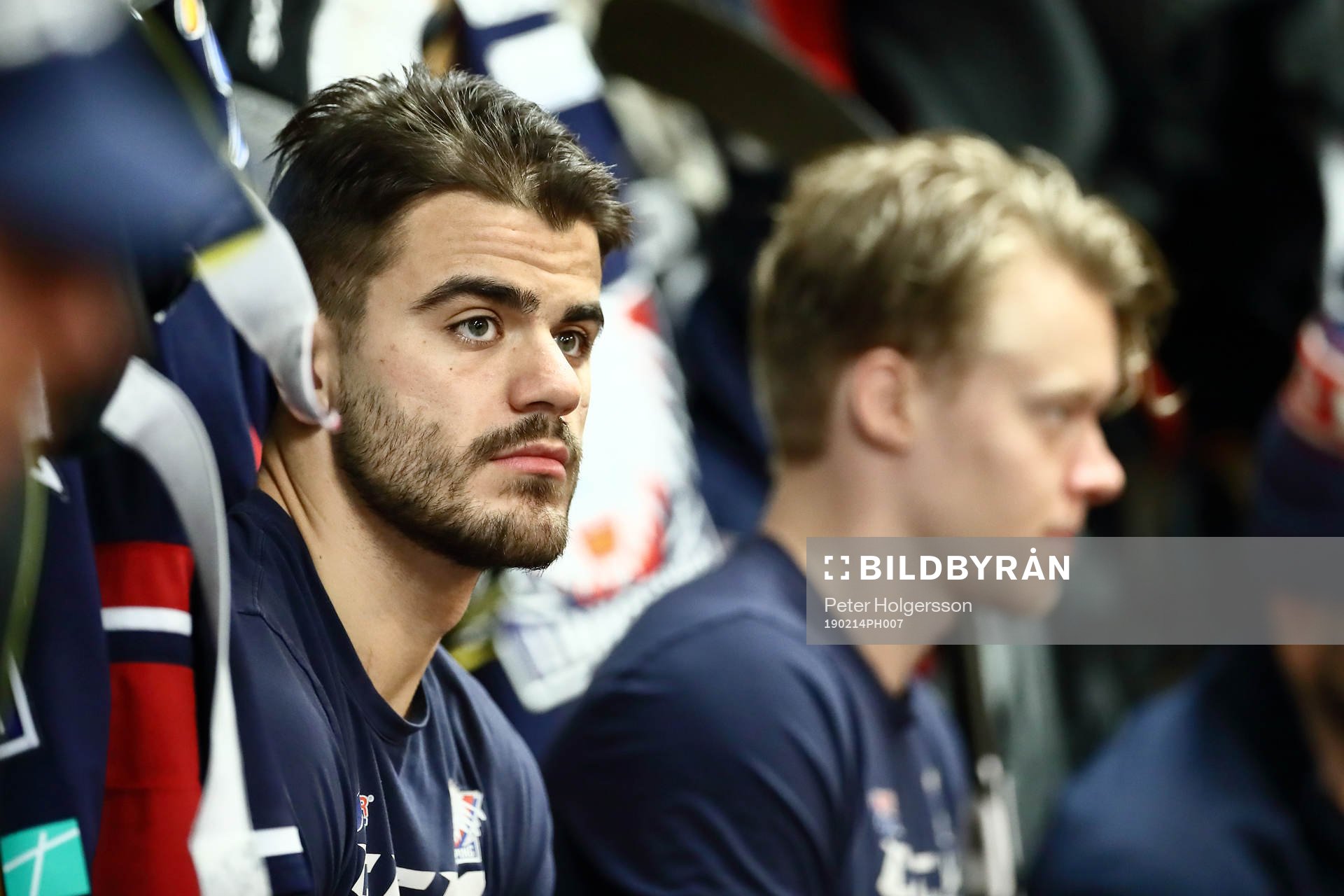 Linköpings Almen Bibic före ishockeymatchen i SHL mellan