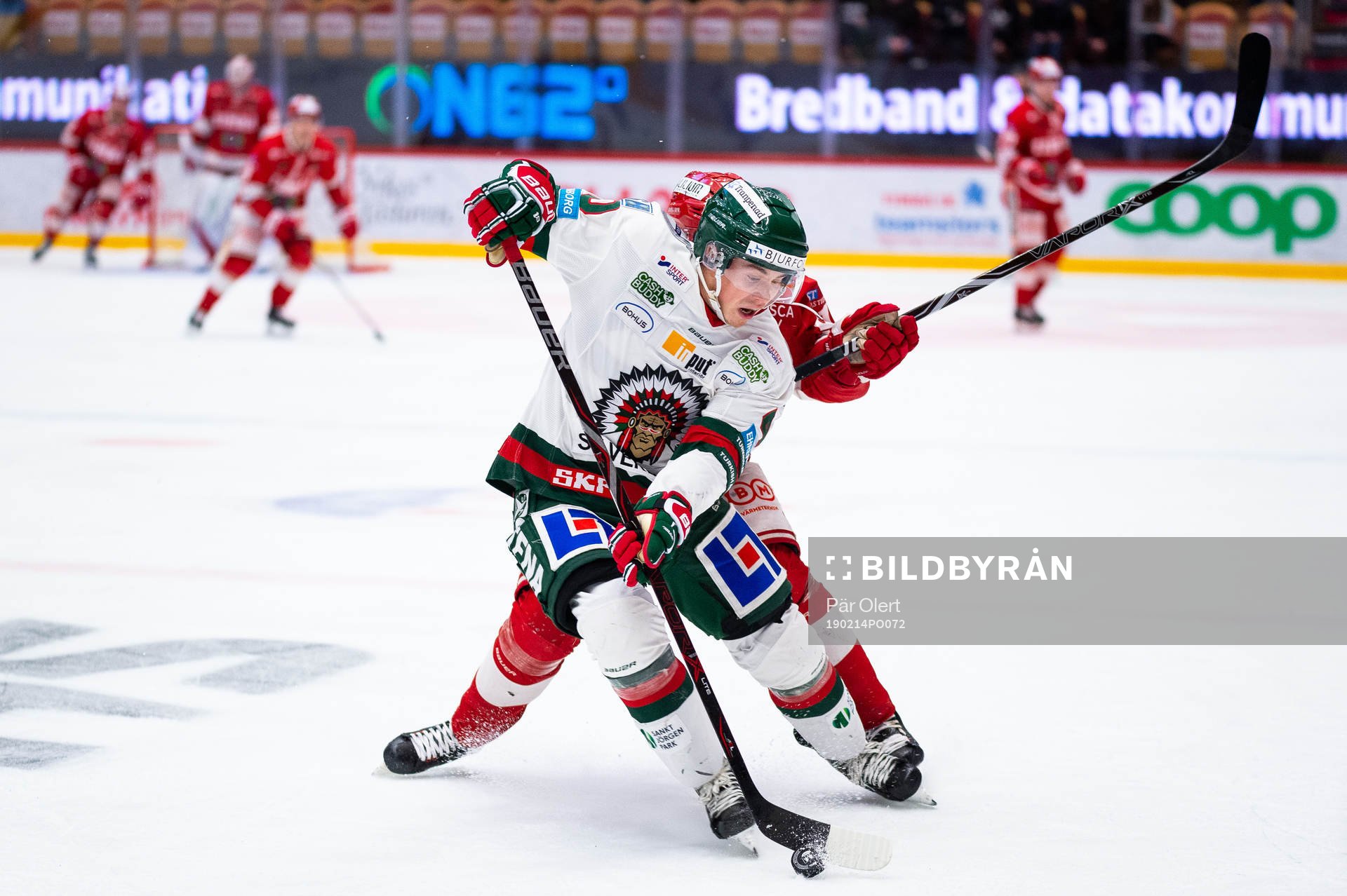 Frölundas Joel Mustonen och Timrås Filip Hållander