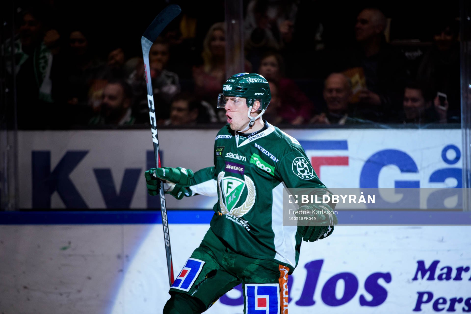 Färjestads Johan Ivarsson jublar