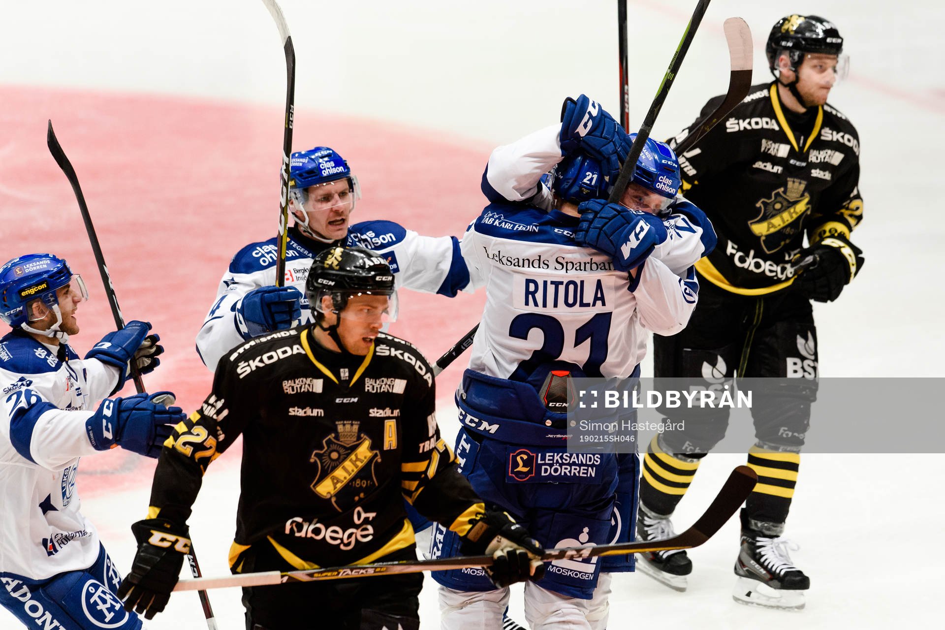 Leksands Kevin Schulze , Mattias Nilsson , Mattias Ritola
