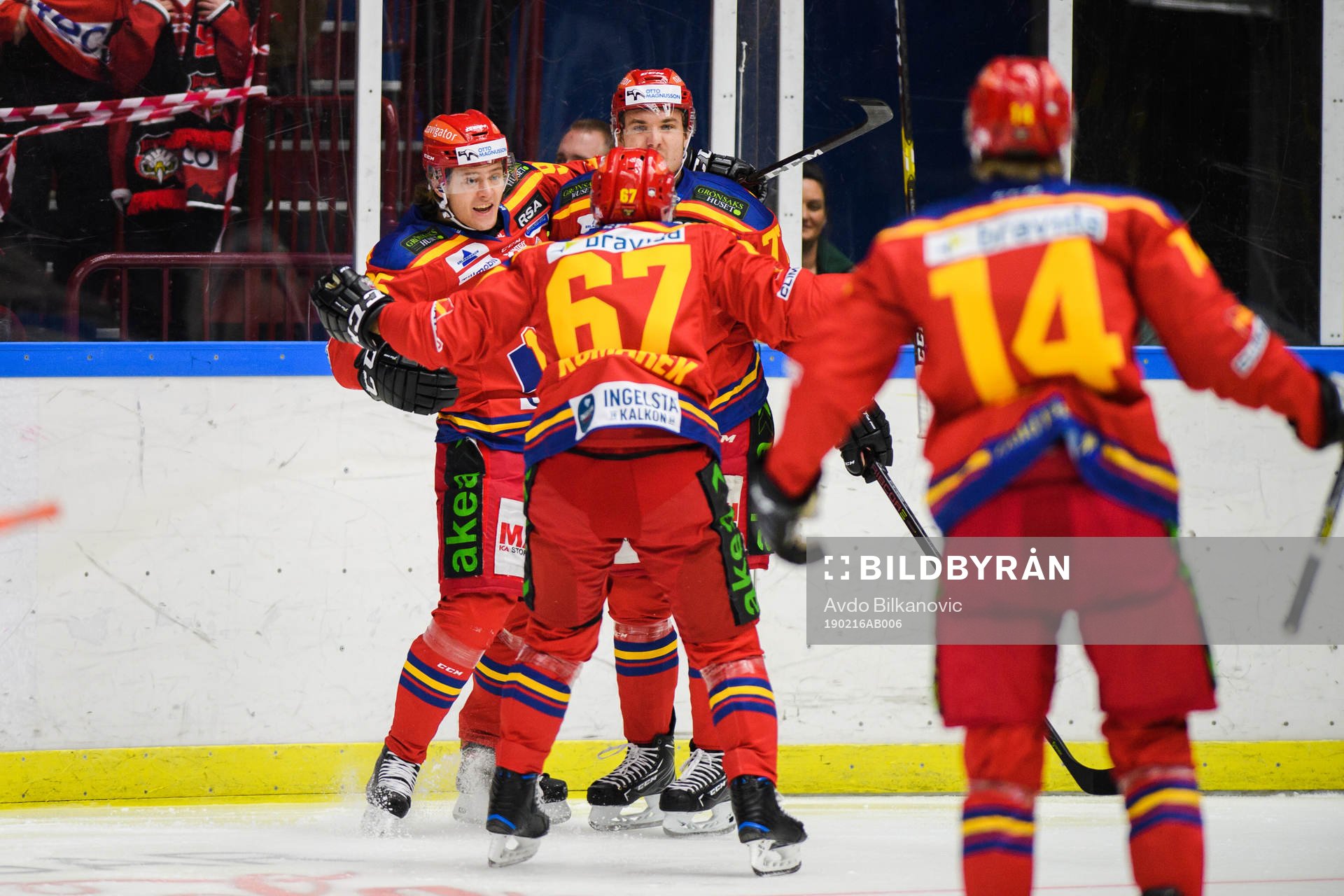 Malmö Redhawks Pontus Netterberg jublar