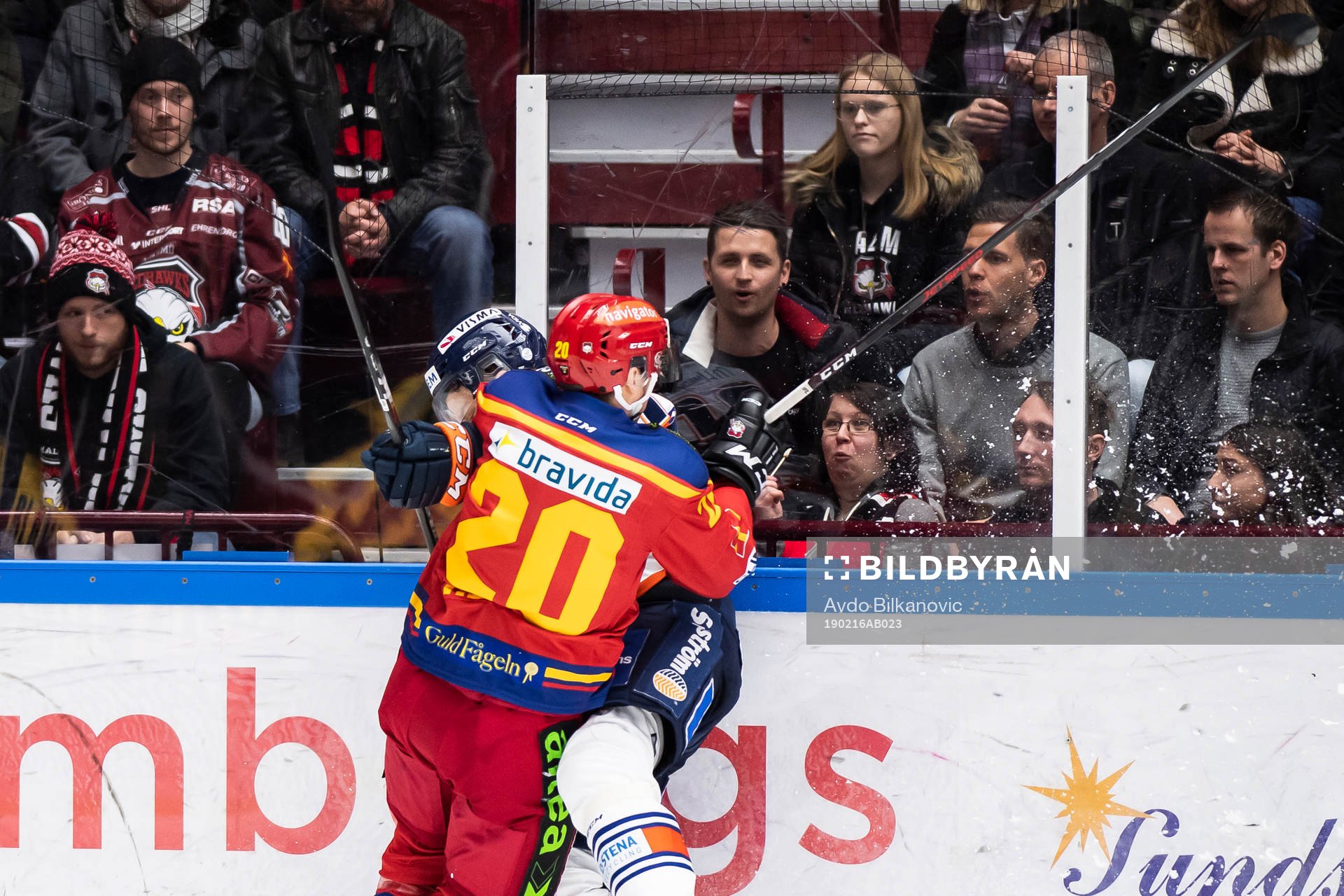 Malmö Redhawks Henrik Hetta i krock mot Växjös Janne