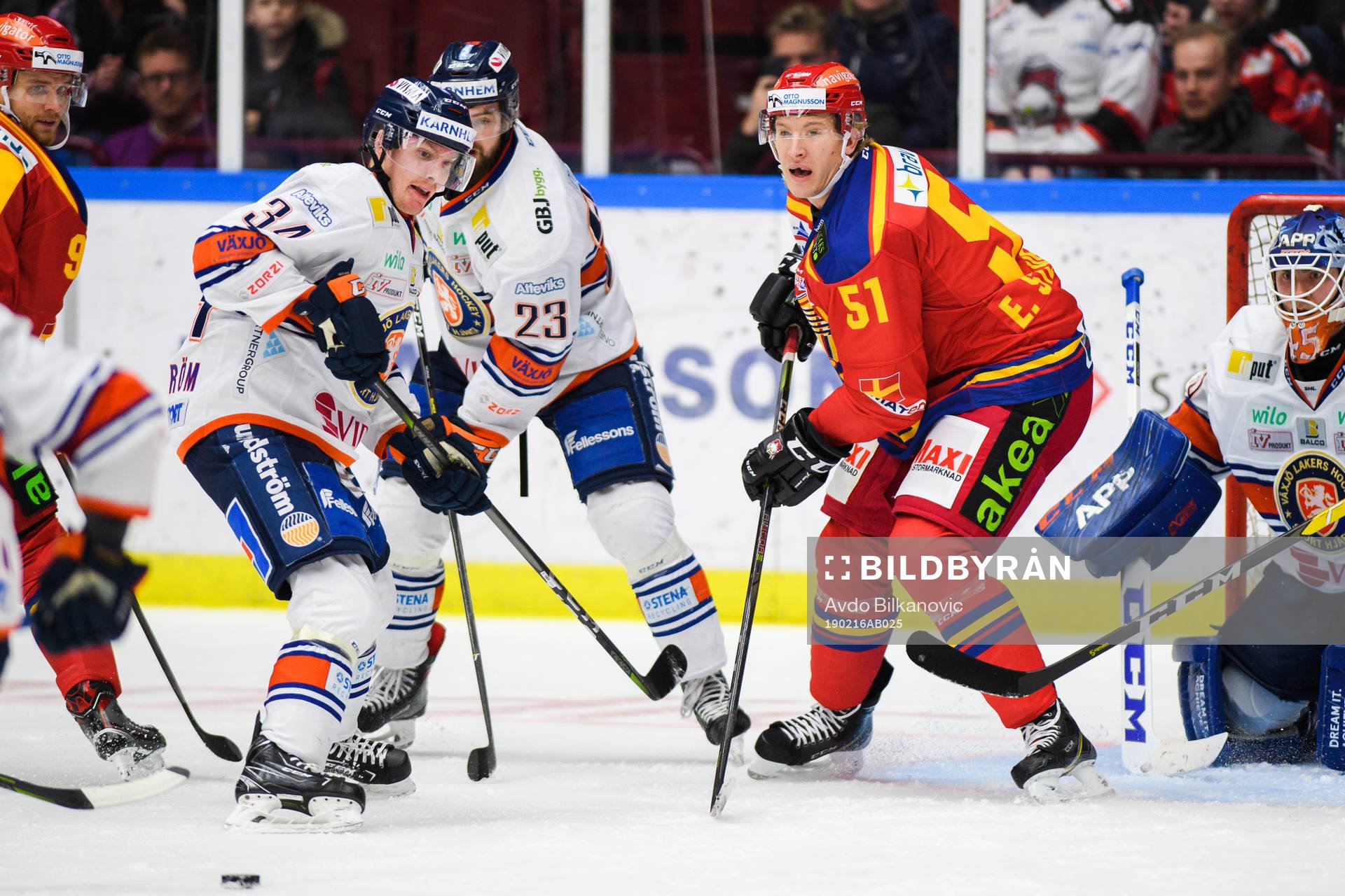 Malmö Redhawks Emil Sylvegård och Växjös Niclas