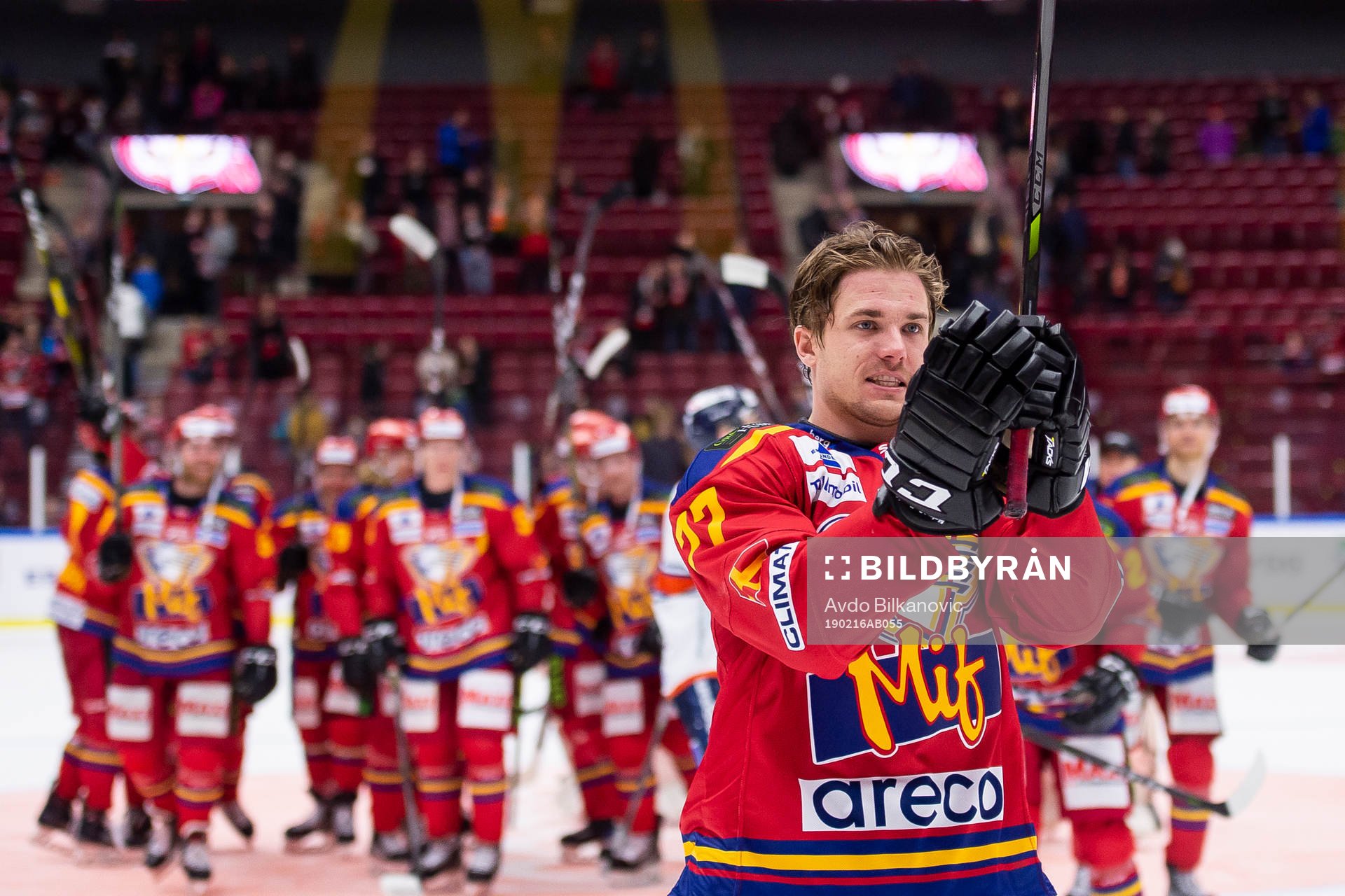 Malmö Redhawks Pontus Netterberg jublar