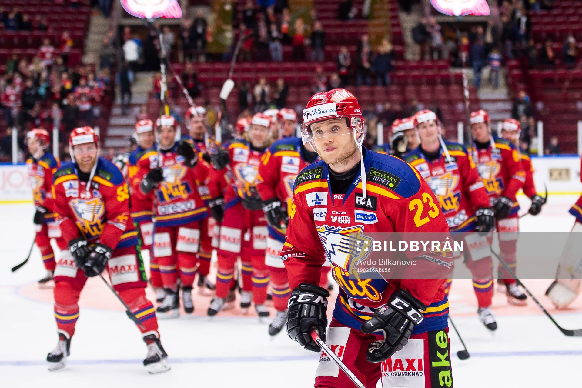 Malmö Redhawks Christoffer Forsberg jublar