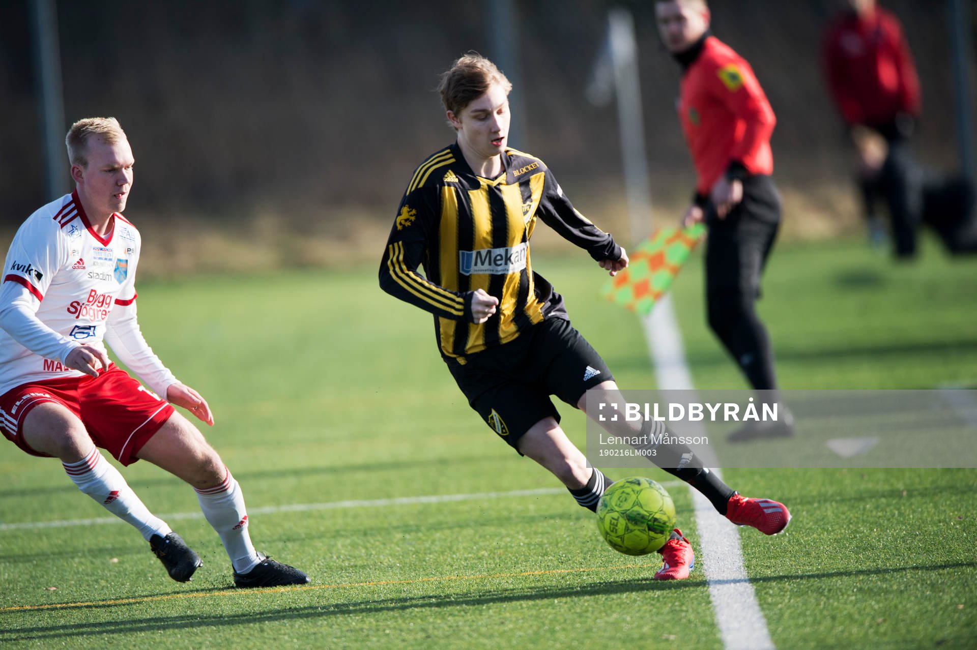 IFK Hässleholms Lucas Johnsson i träningsmatchen mellan