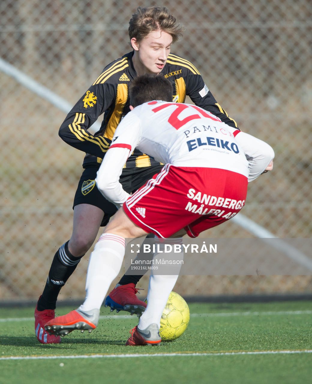 IFK Hässleholms Lucas Johnsson i träningsmatchen mellan