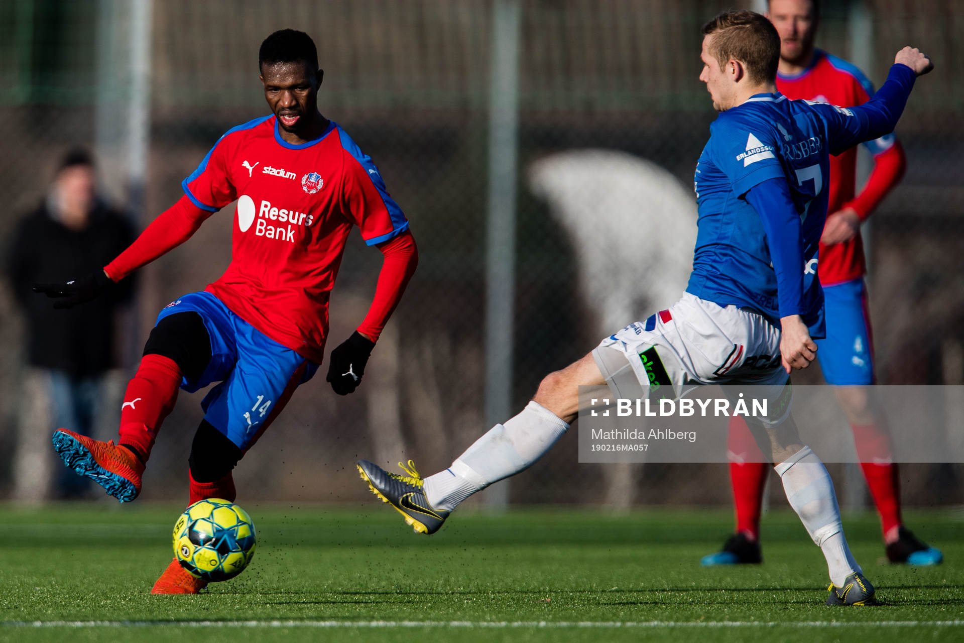 Helsingborgs Mohammed Abubakari och Trelleborgs Erik
