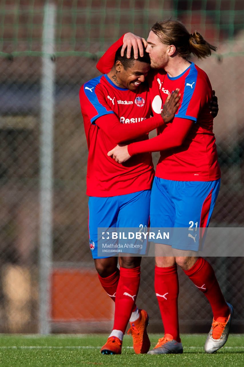 Helsingborgs Wanderson do Carmo och Charlie Weberg