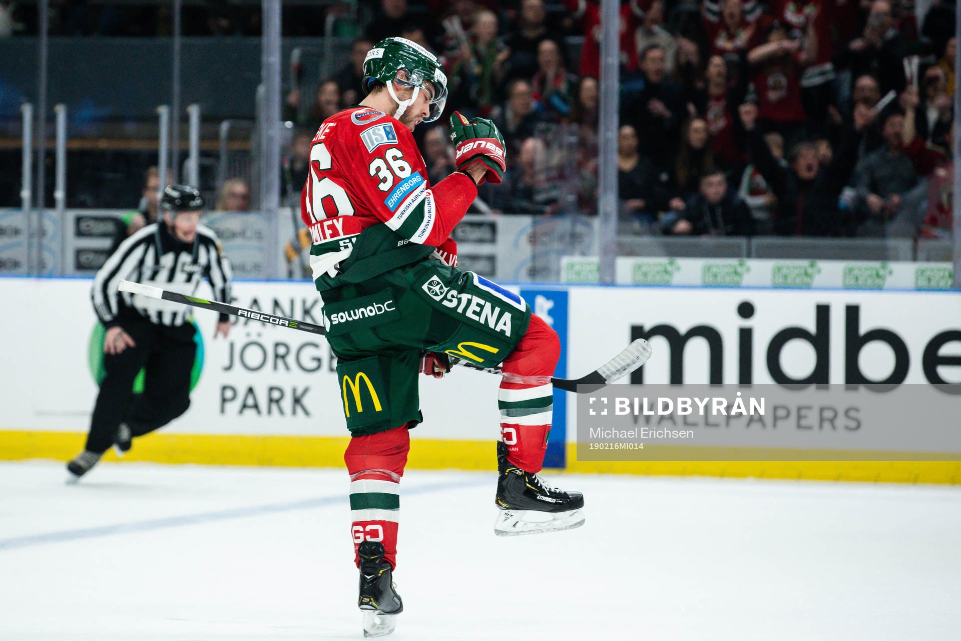 Frölundas Brandon Gormley jublar