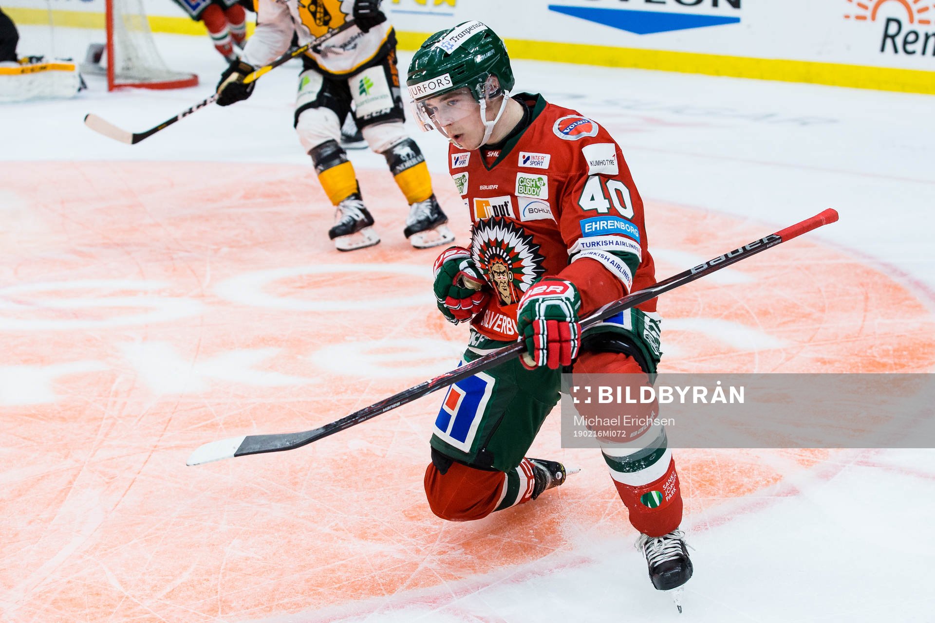 Frölundas Joel Mustonen jublar