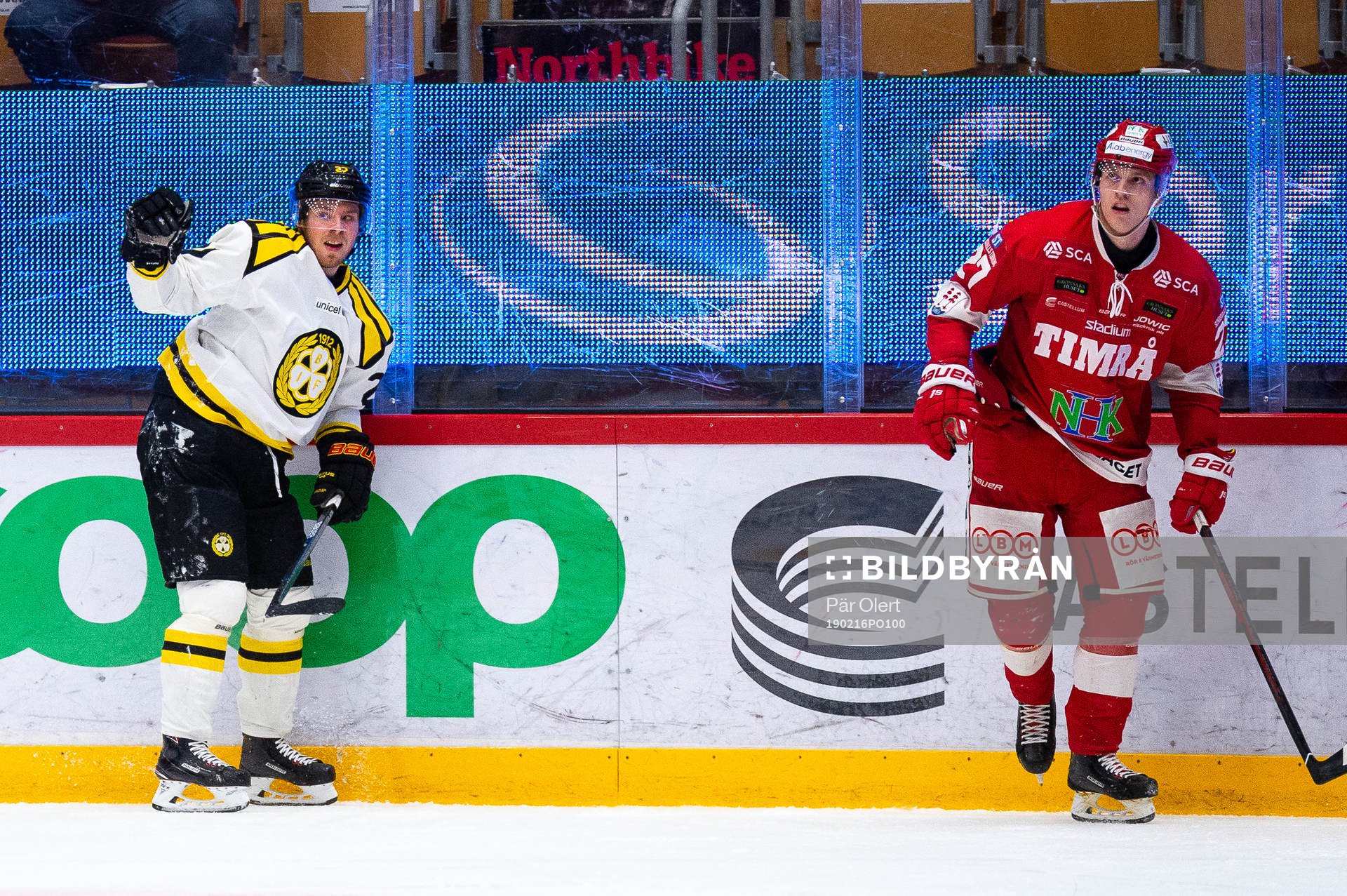 Brynäs Emil Forslund jublar