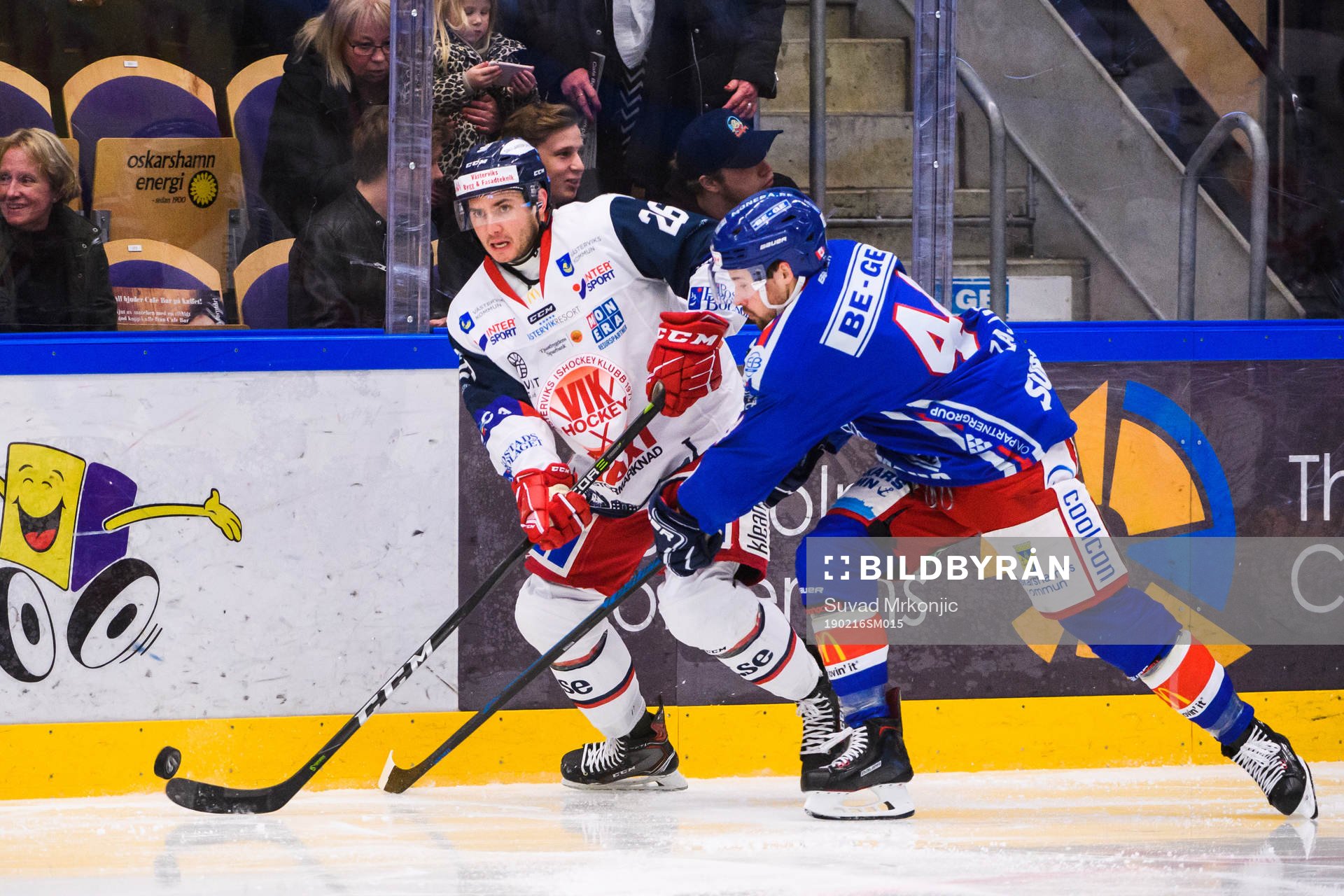 Oskarshamns Nolan Zajac och Västerviks Darren Nowick