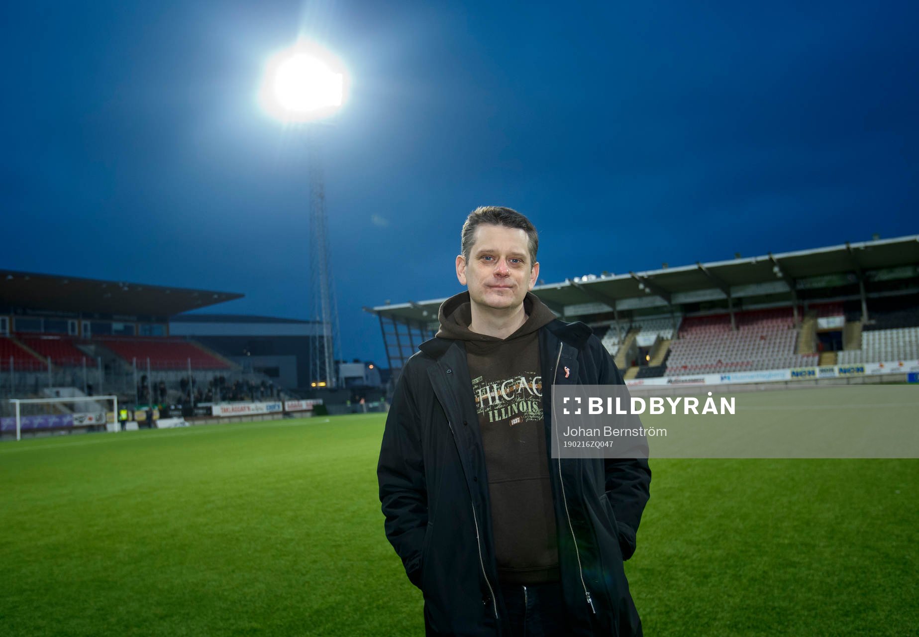 Porträtt på Örebros Marcus Birro på Behrn Arenas