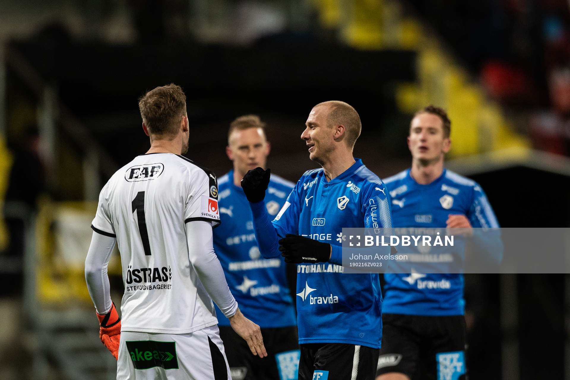 Halmstads målvakt Malkolm Nilsson och Andreas JOhansson
