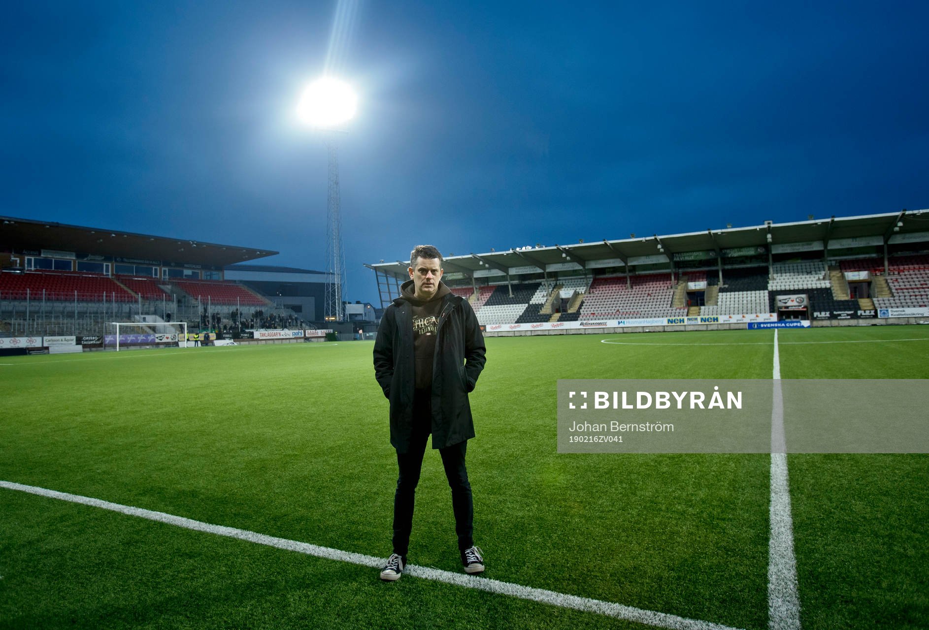 Porträtt på Örebros Marcus Birro på Behrn Arenas