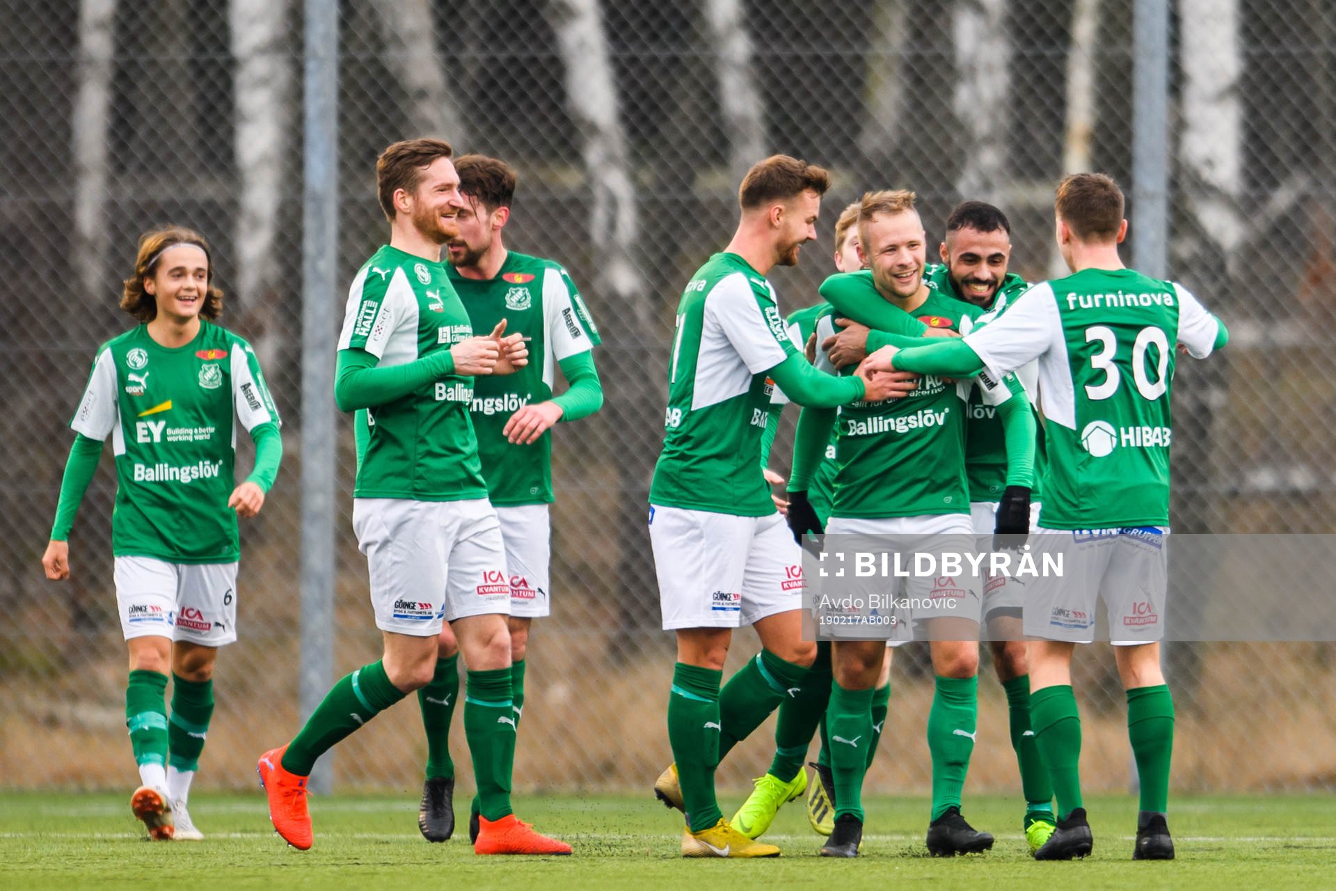 Hässleholms spelare jublar