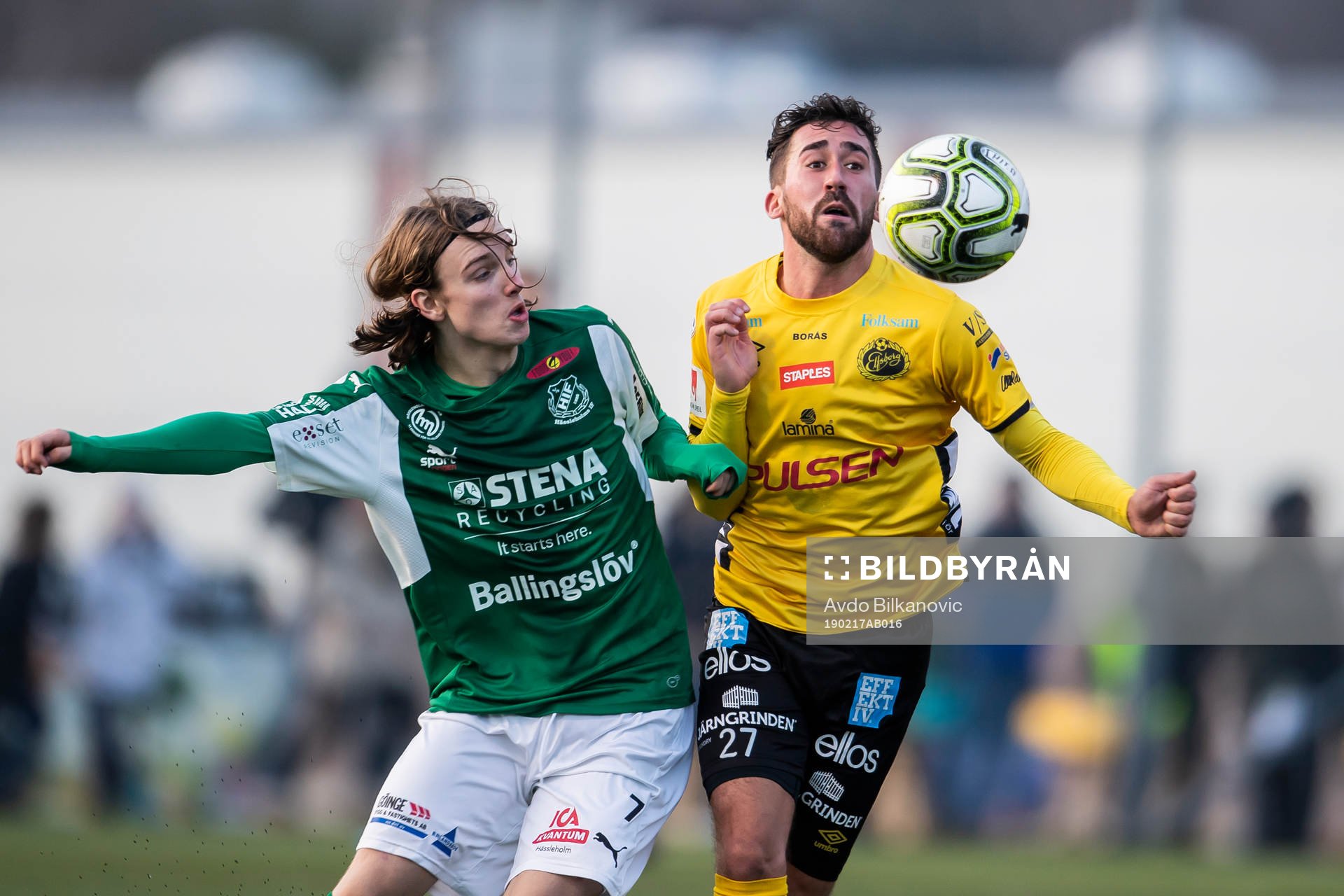 Hässleholms Jonathan Nilsson och Elfsborgs Frederik Holst