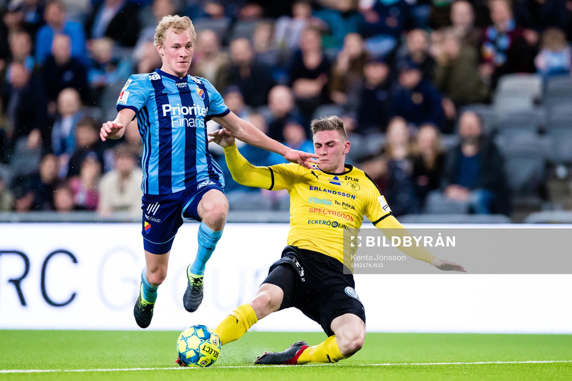 Djurgårdens Adam Bergmark Wiberg och Frejs Albin Hultin