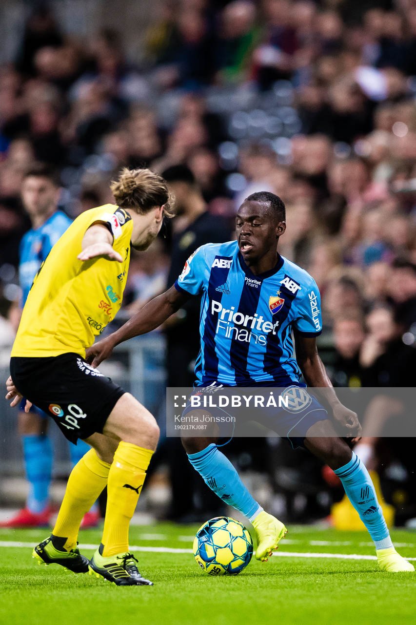 Djurgårdens Edward Chilufya och Frejs Amadeus Sögaard