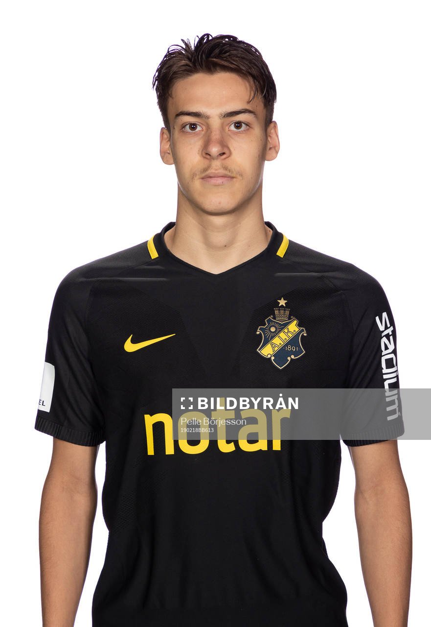 AIK:s Adam Ben Lamin poserar för ett porträtt den 18 februari 2019 i Stockholm.