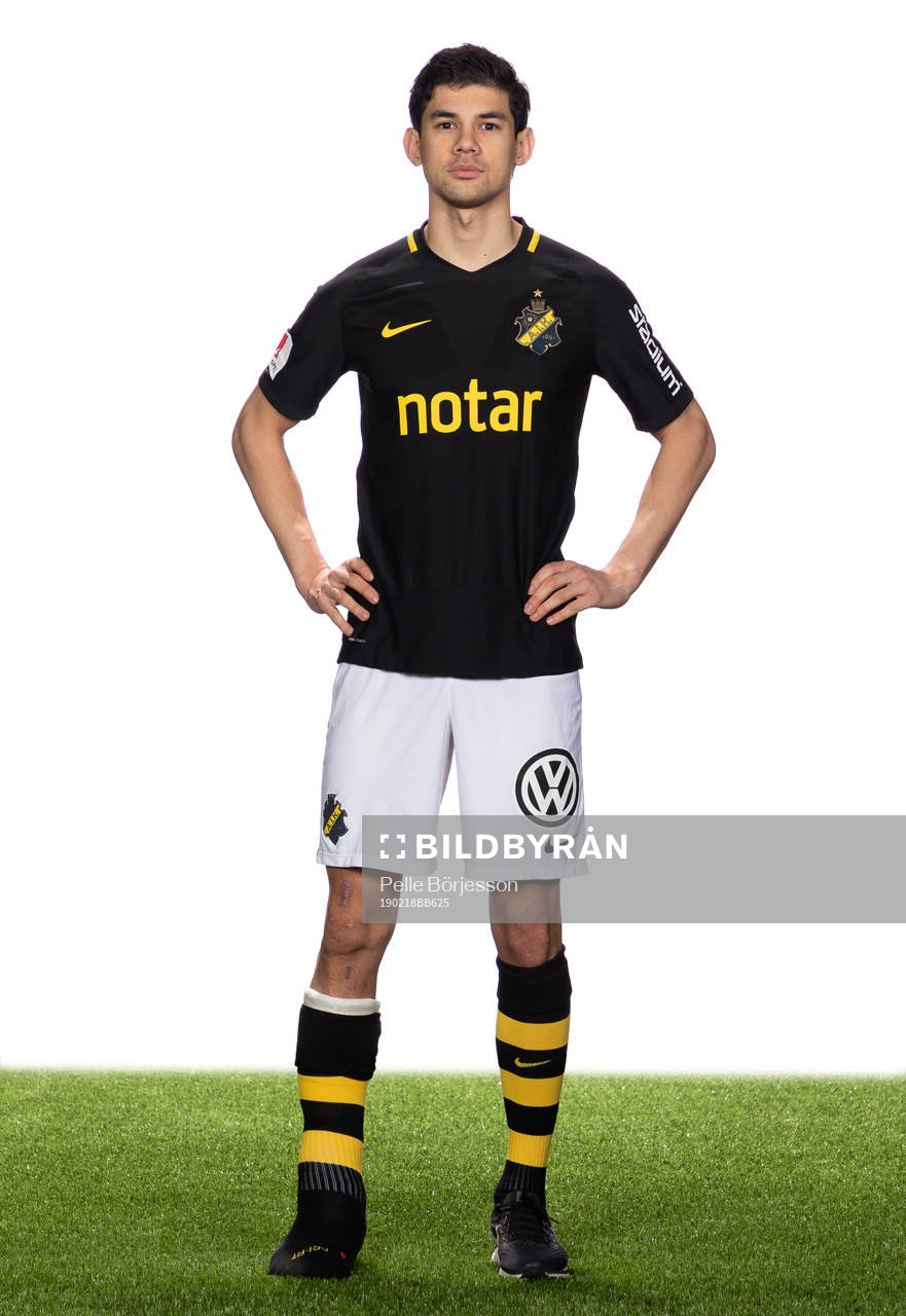 AIK:s Jesper Nyholm poserar för ett porträtt den 18 februari 2019 i Stockholm.