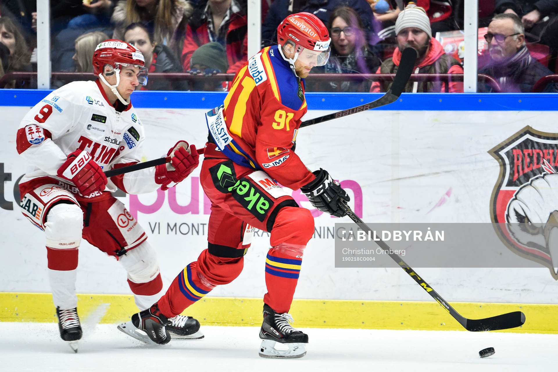 Timrås Rickard Palmberg och Malmö Redhawks Max Görtz