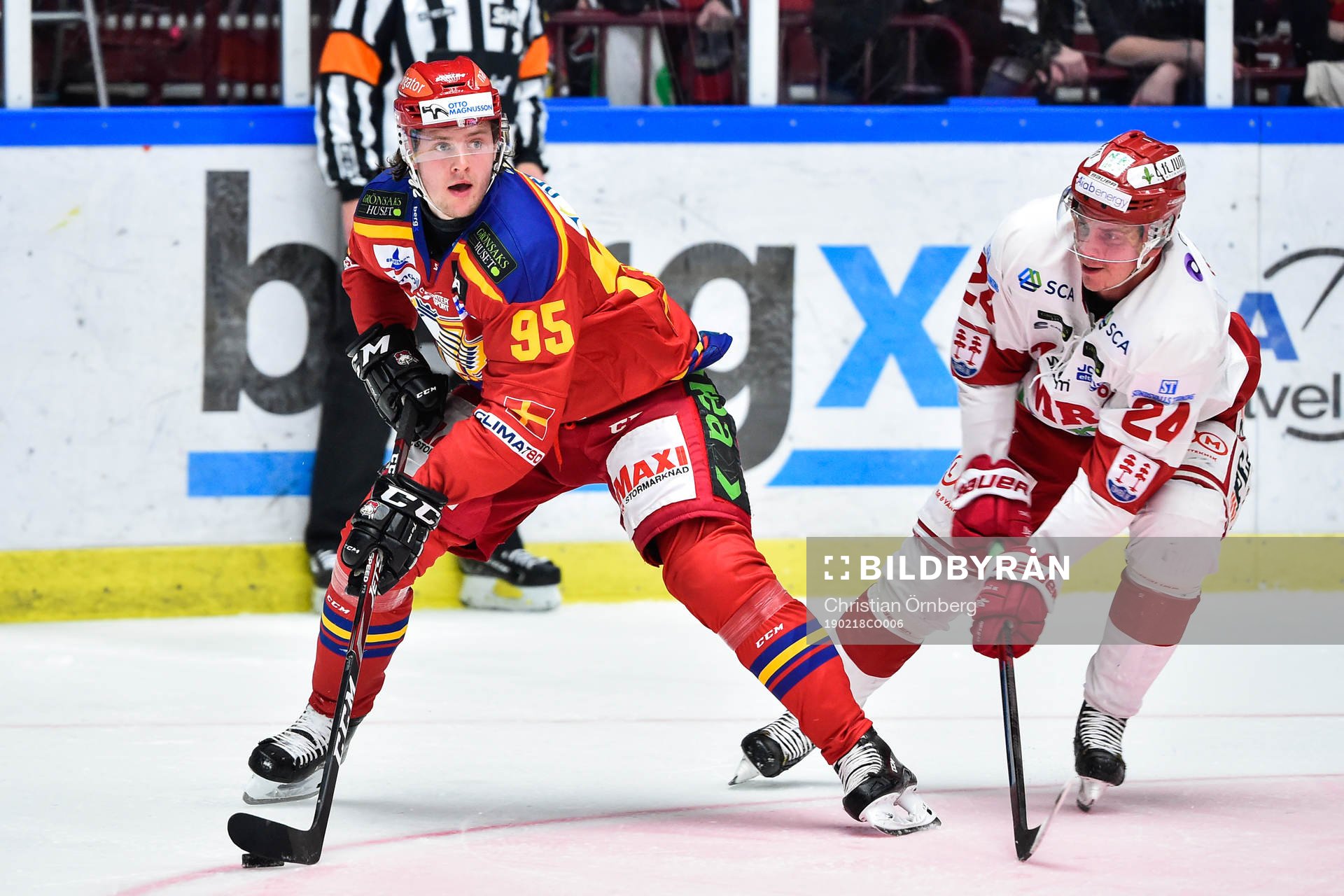 Malmö Redhawks Carl Persson och Timrås Andreas Molinder