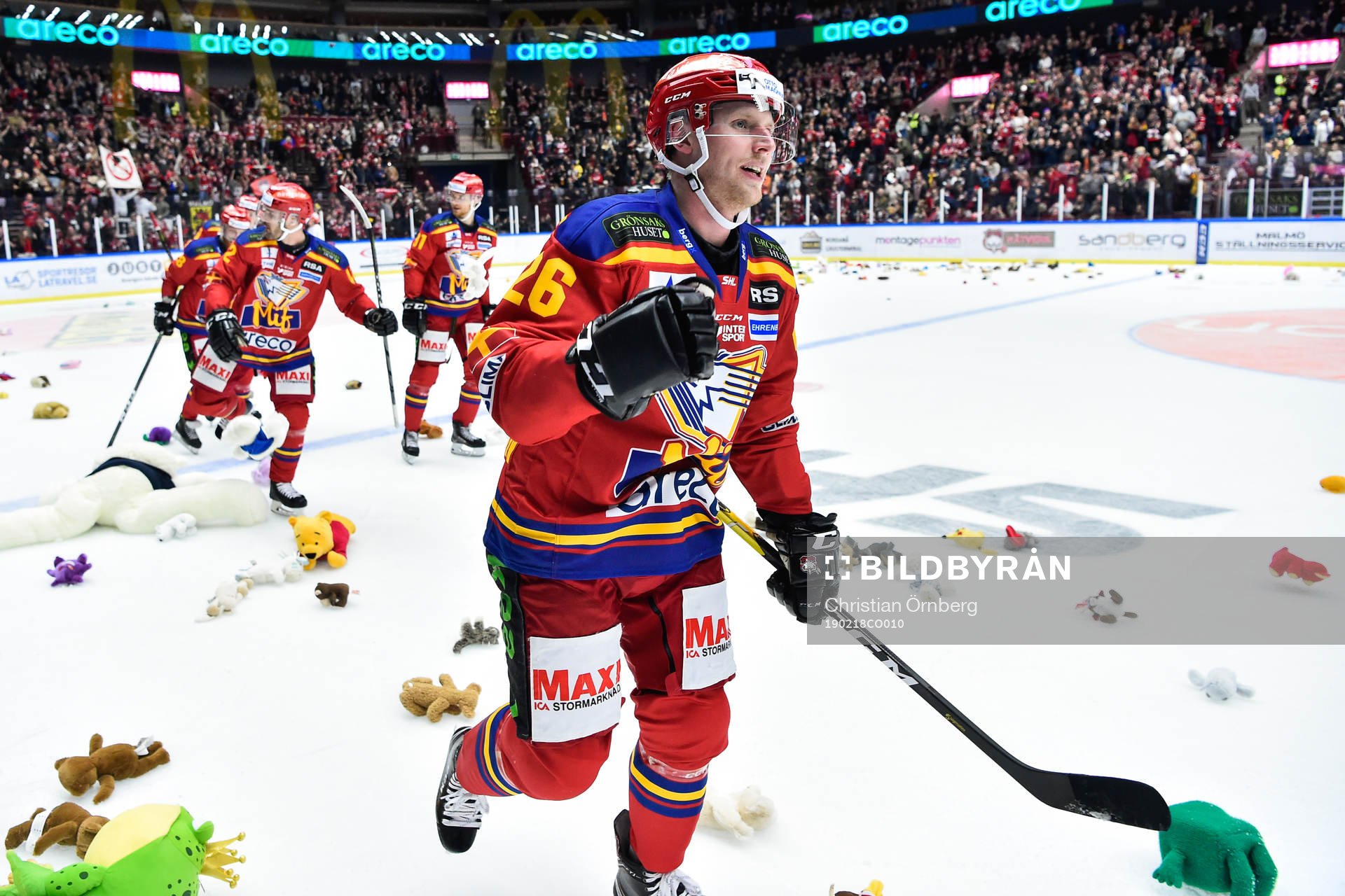 Malmö Redhawks Axel Wemmenborn jublar