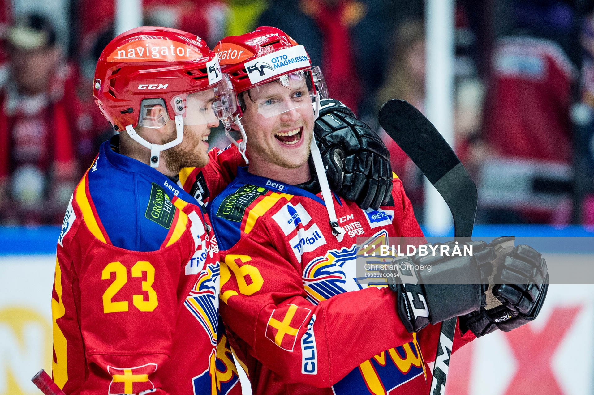 Malmö Redhawks Christoffer Forsberg och Axel Wemmenborn