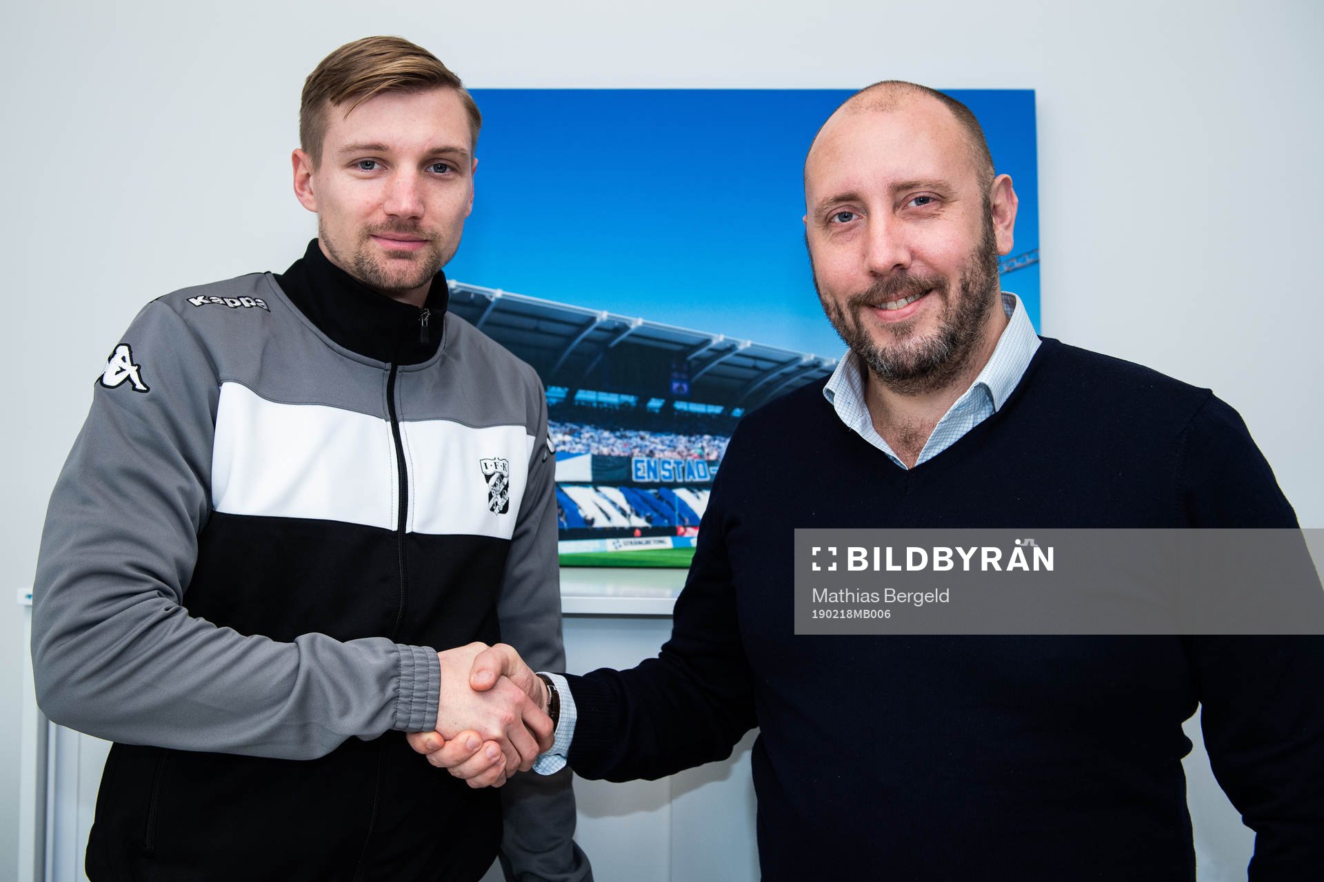 IFK Göteborgs Sebastian Eriksson och klubbdirektör Max