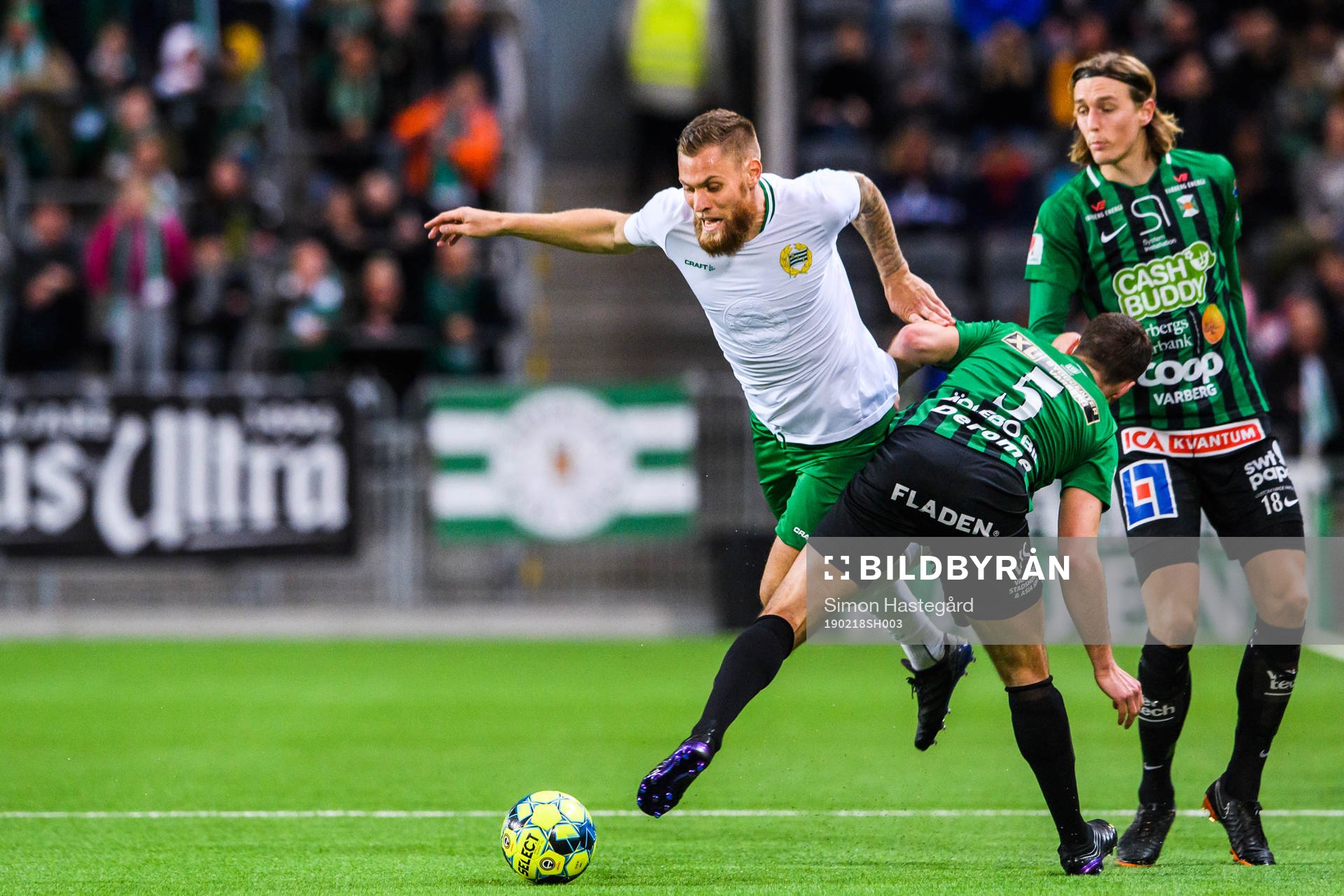 Hammarbys David Fällman och Varbergs Sebastian Möller