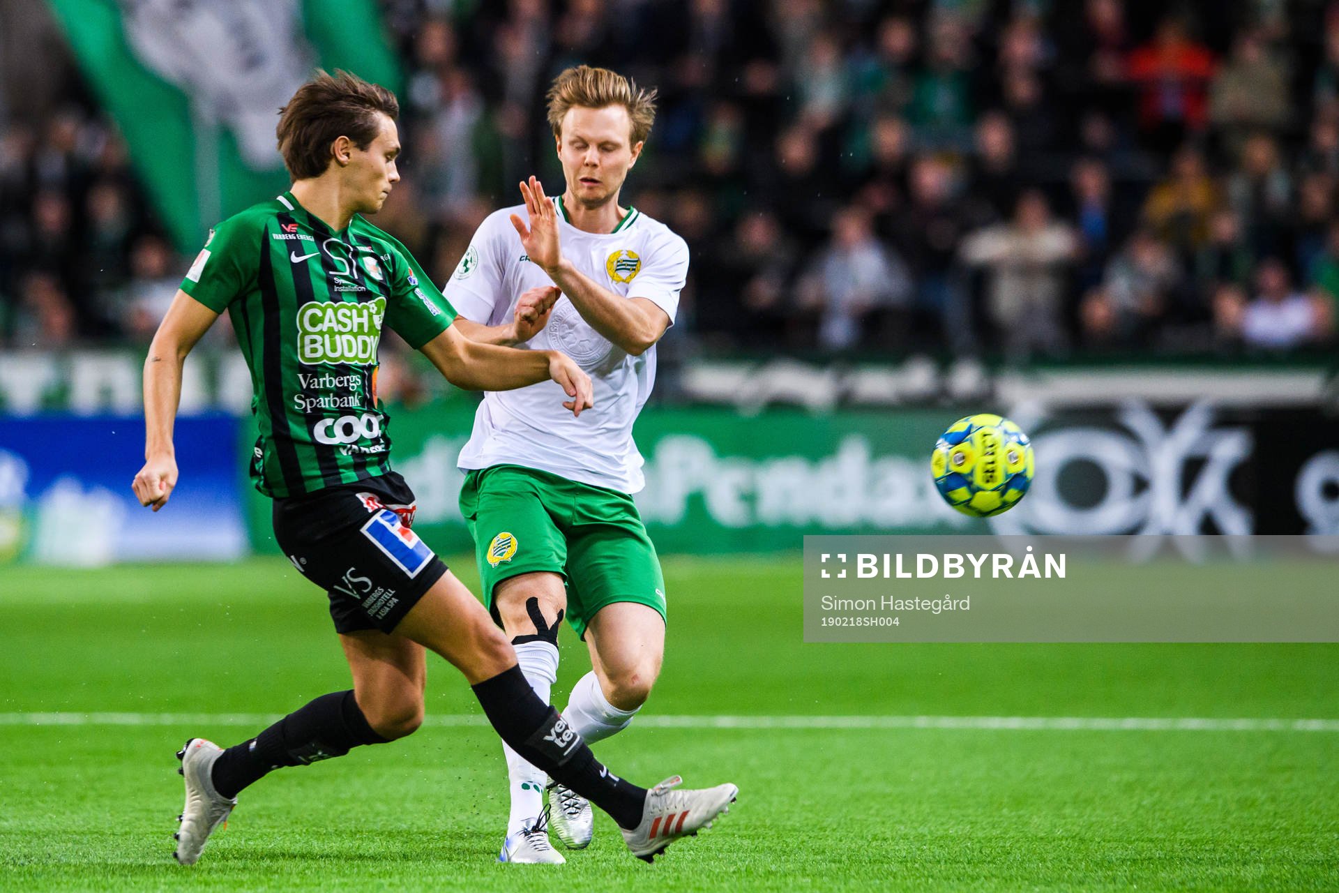 Varbergs Tobias Karlsson och Hammarbys Tim Söderström