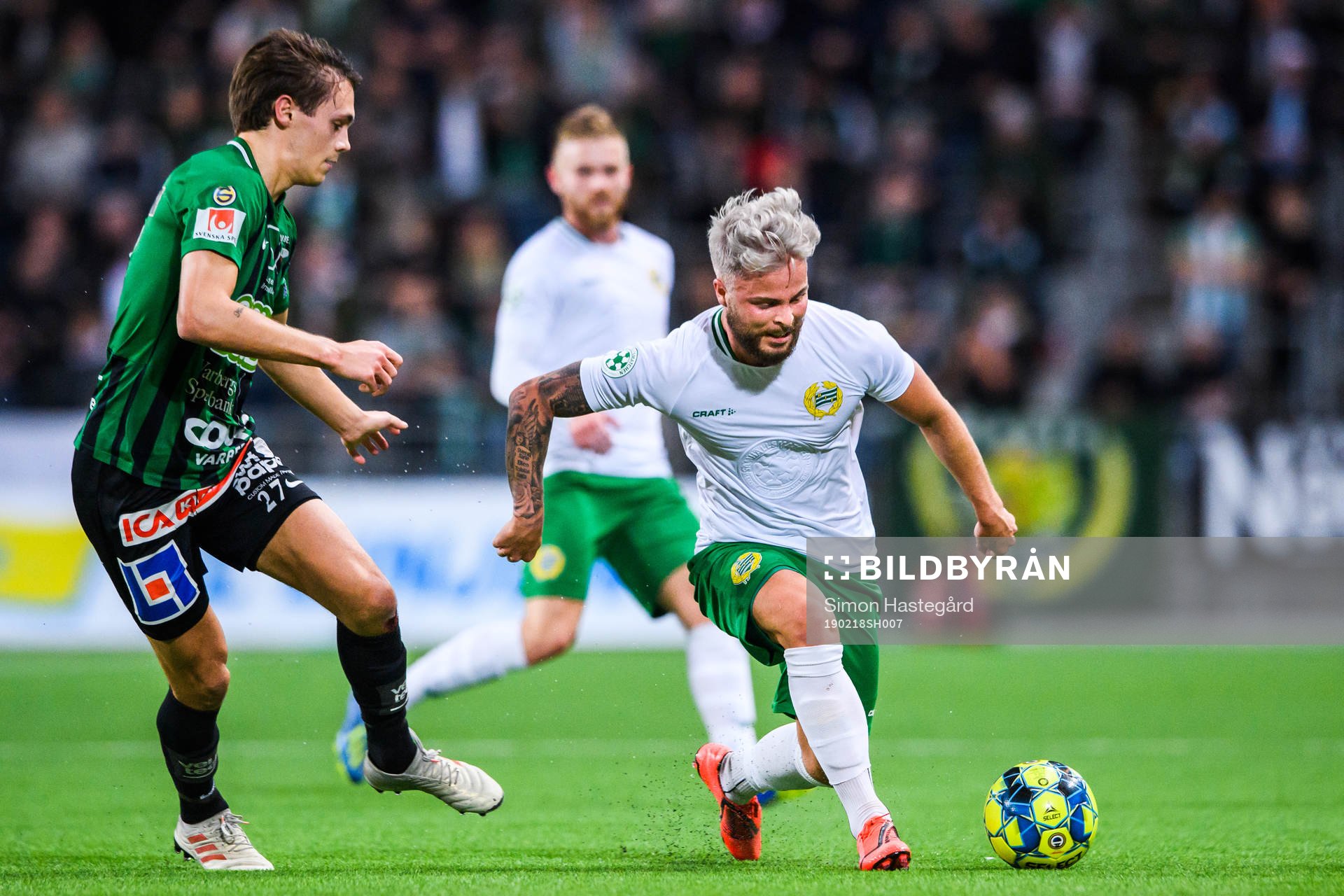 Varbergs Tobias Karlsson och Hammarbys Sander Svendsen