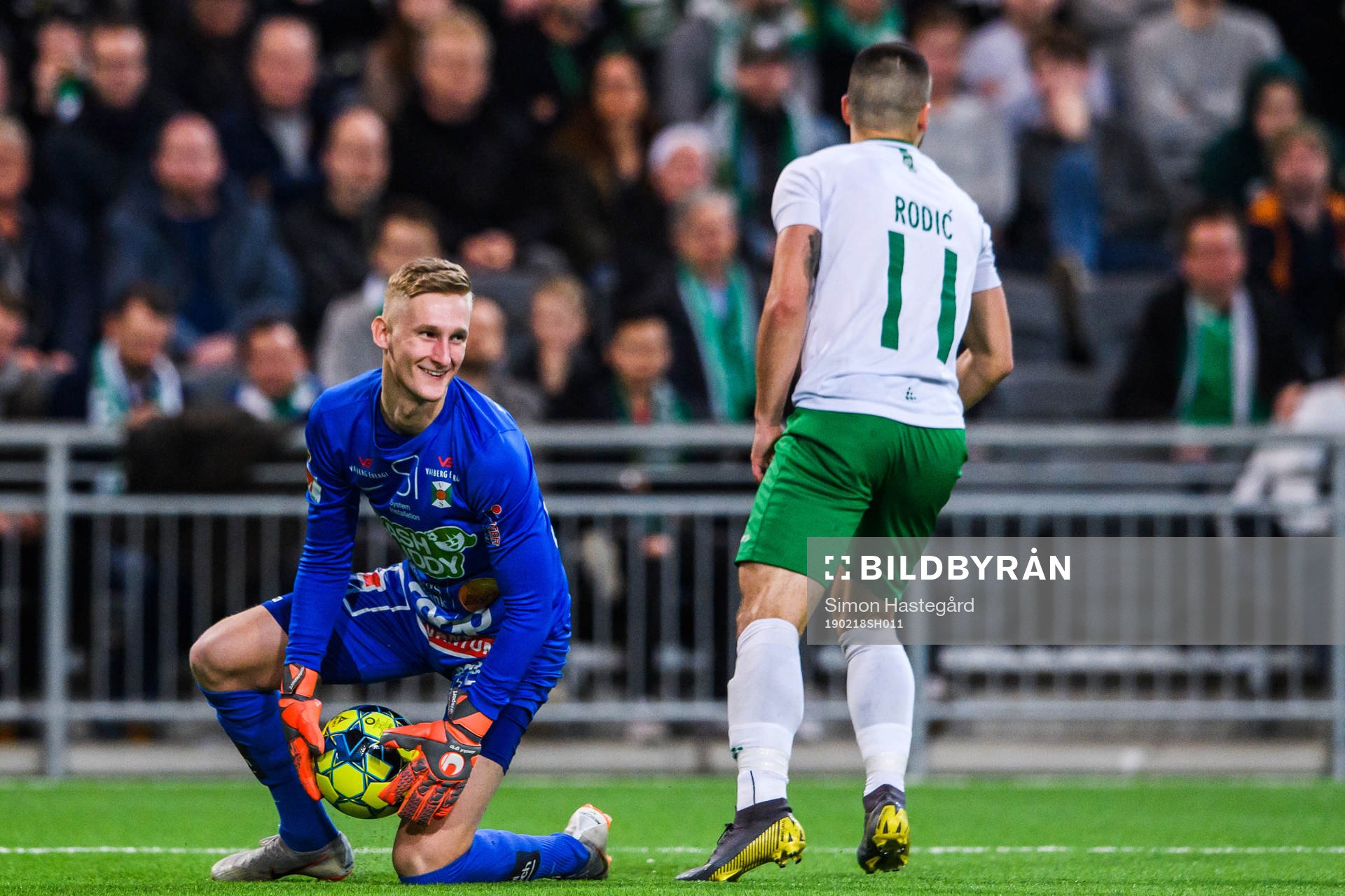Varbergs målvakt Albin Svensson och Hammarbys Vladimir