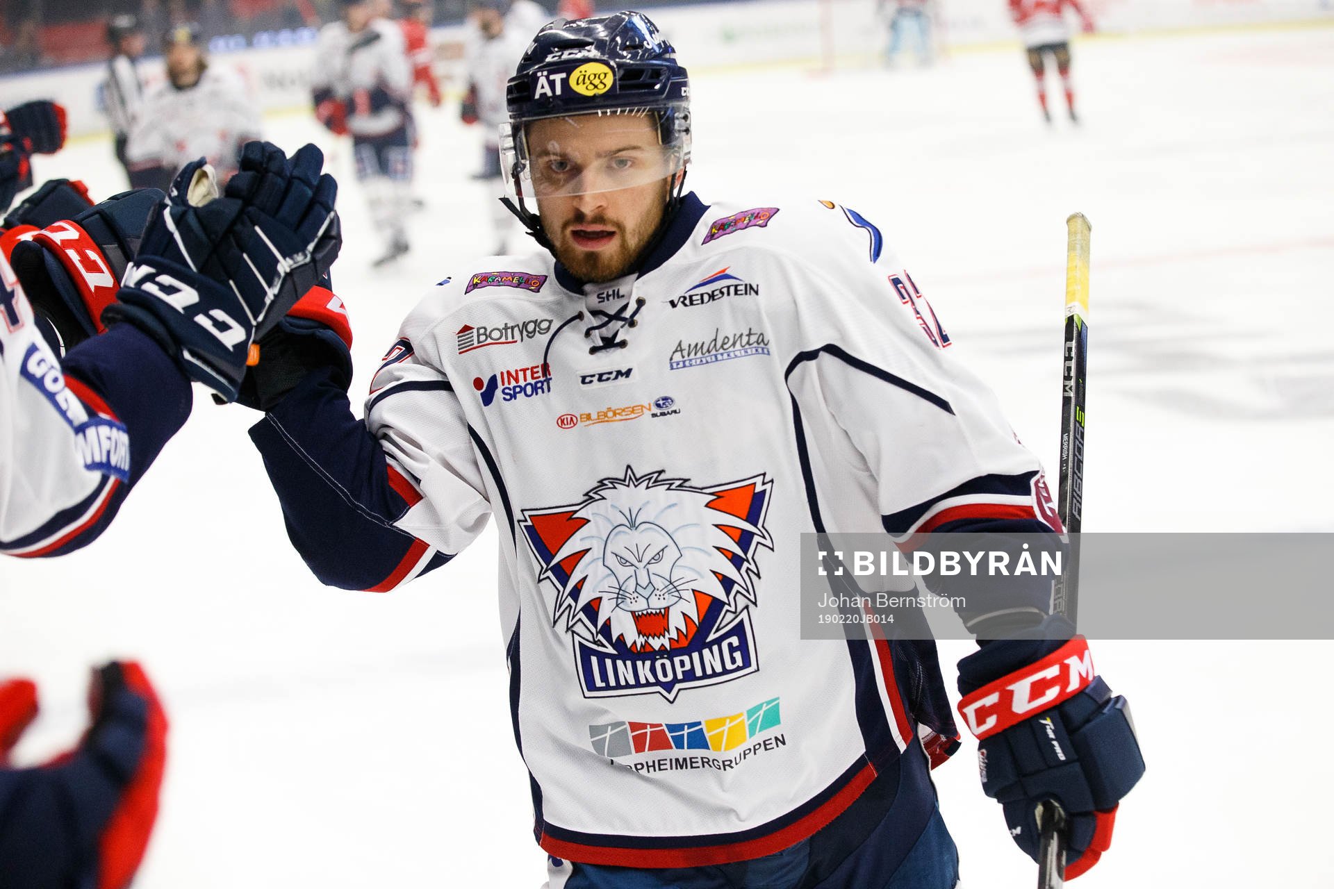 Linköpings Lukas Bengtsson jublar