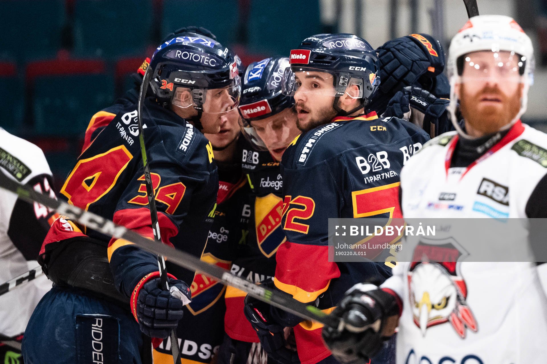 Djurgårdens Emil Bemström jublar