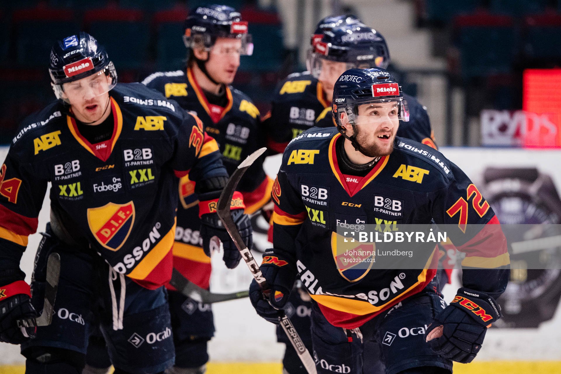 Djurgårdens Emil Bemström jublar