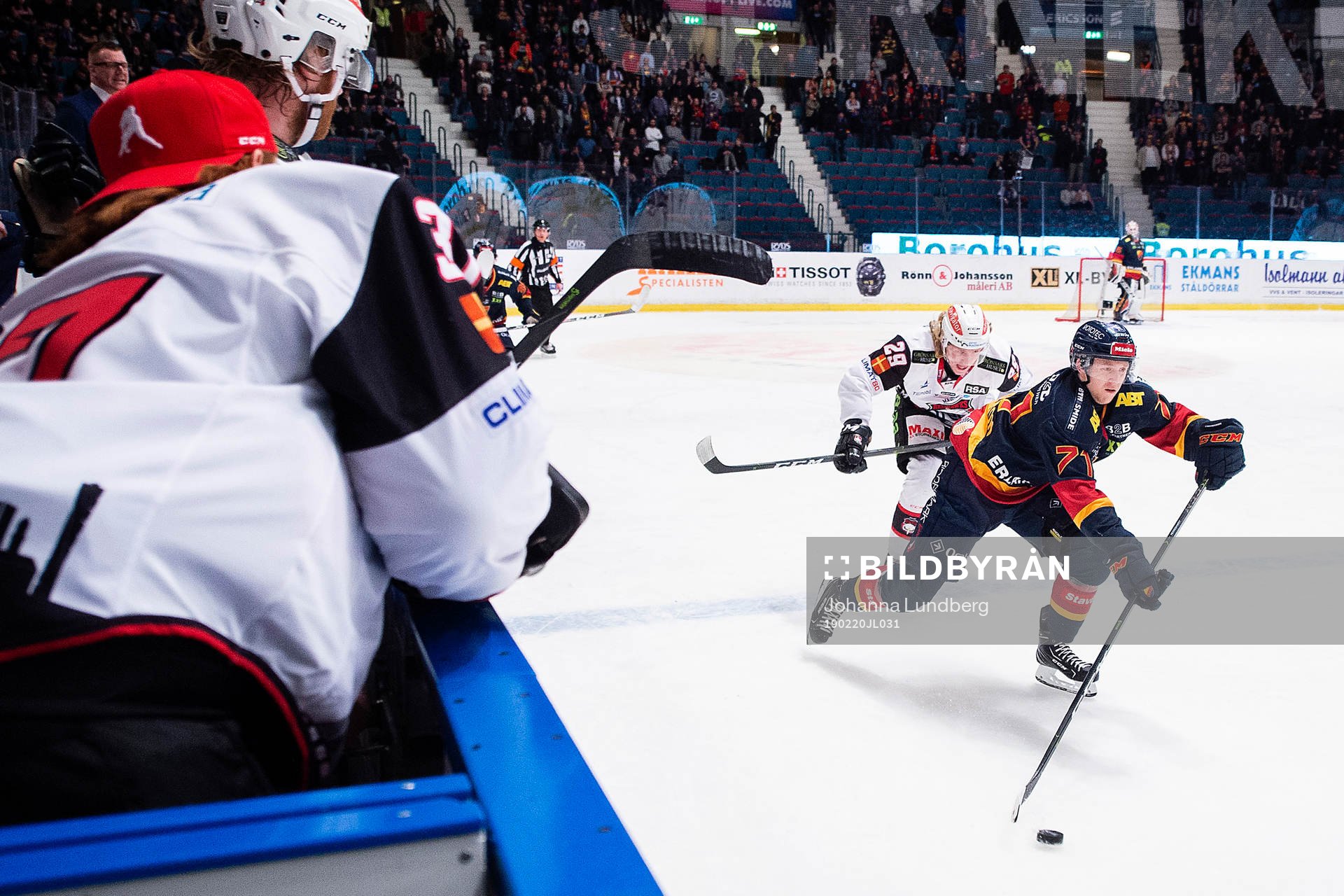 Malmö Redhawks Marcus Sylvegård och Djurgårdens Jonathan