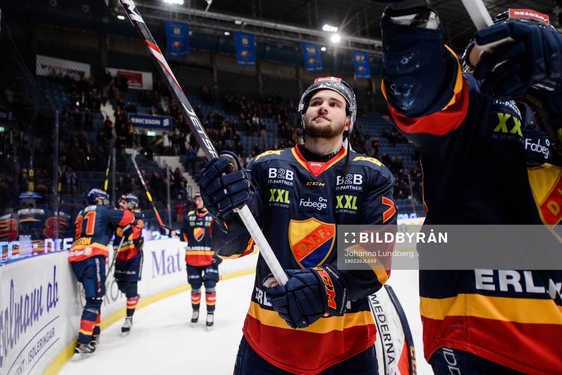 Djurgårdens Emil Bemström jublar
