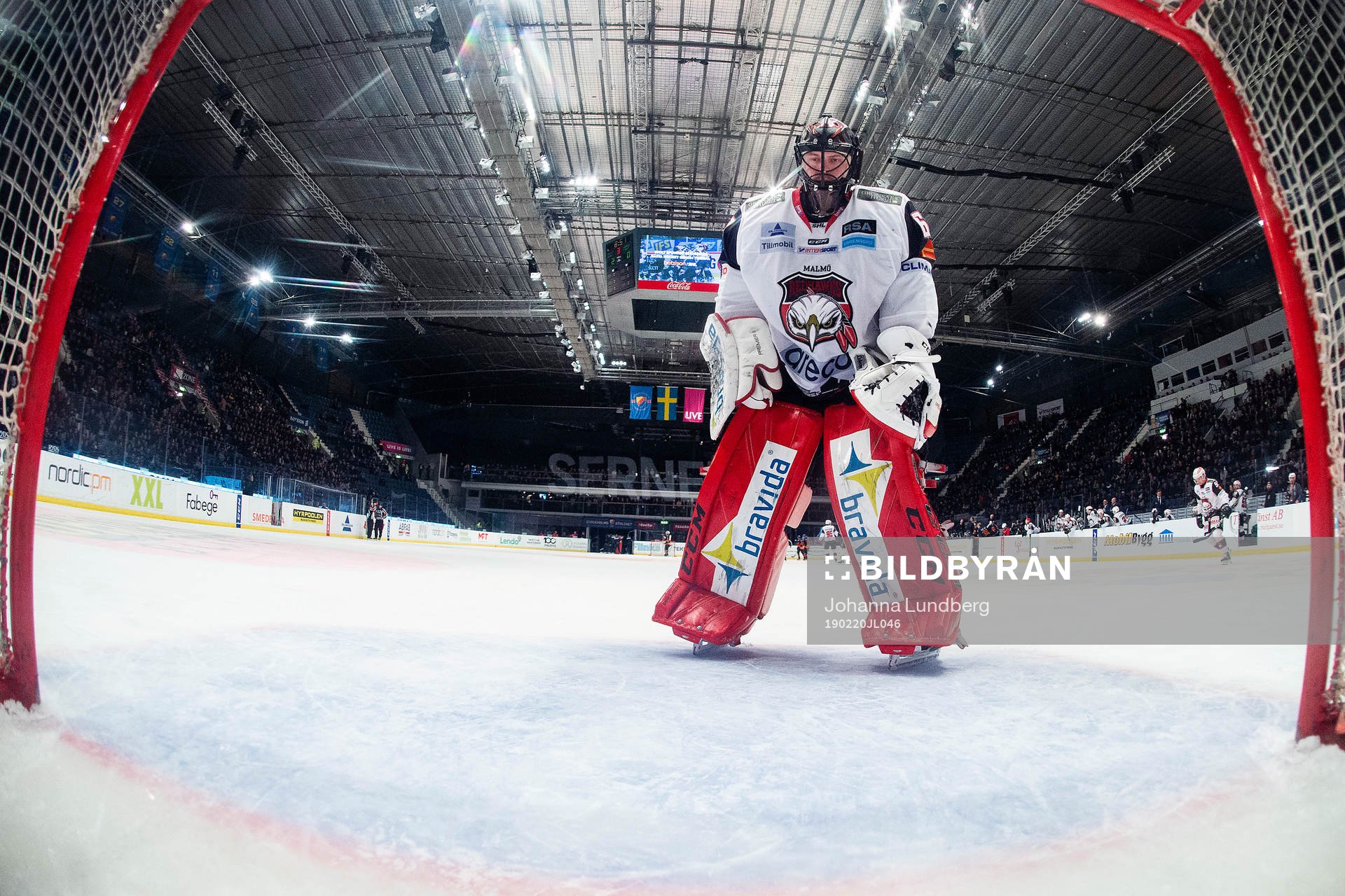 Malmö Redhawks målvakt Oscar Alsenfelt deppar