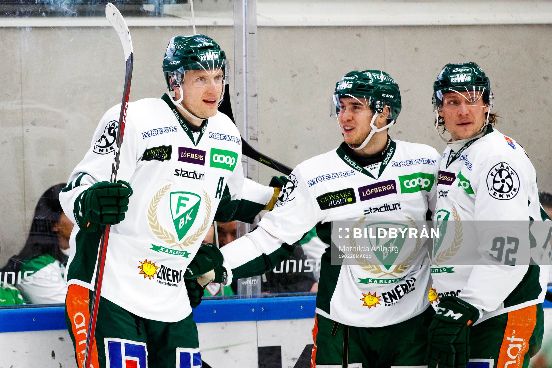 Färjestads Johan Ryno jublar