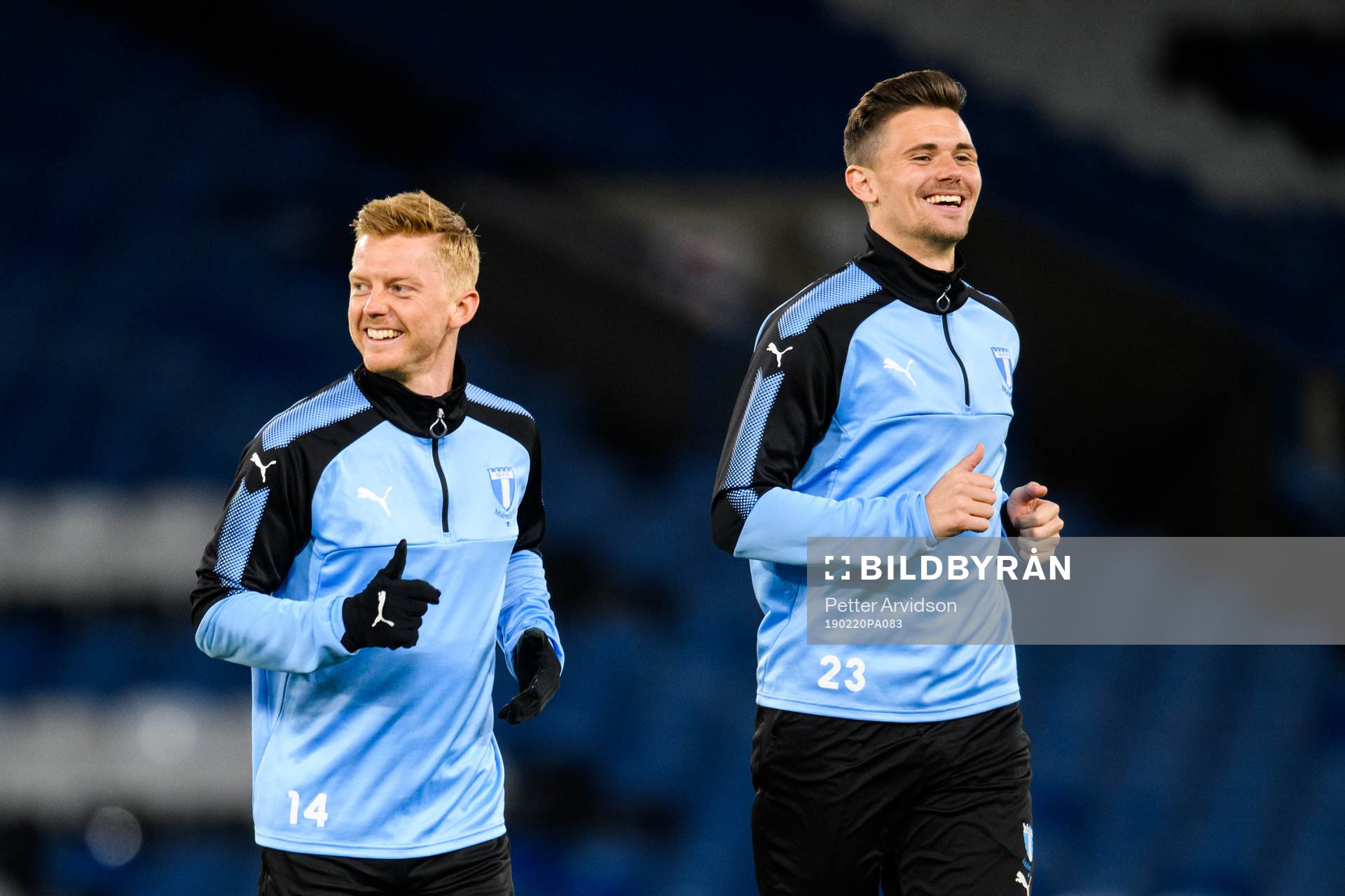 Anders Christiansen and Marcus Antonsson of Malmö FF