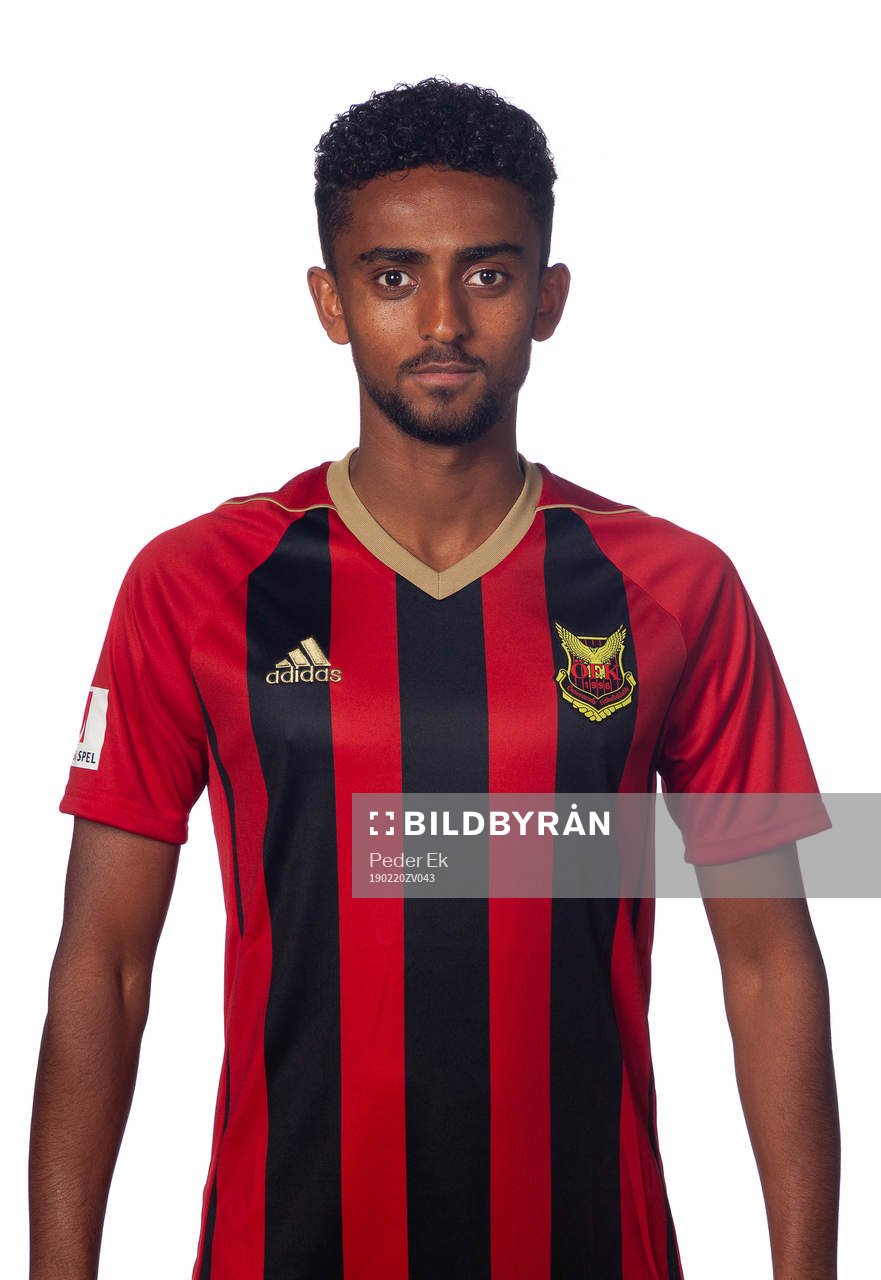 Östersunds Tesfaldet Tekie poserar för ett porträtt den 20 februari 2019 i Östersund.